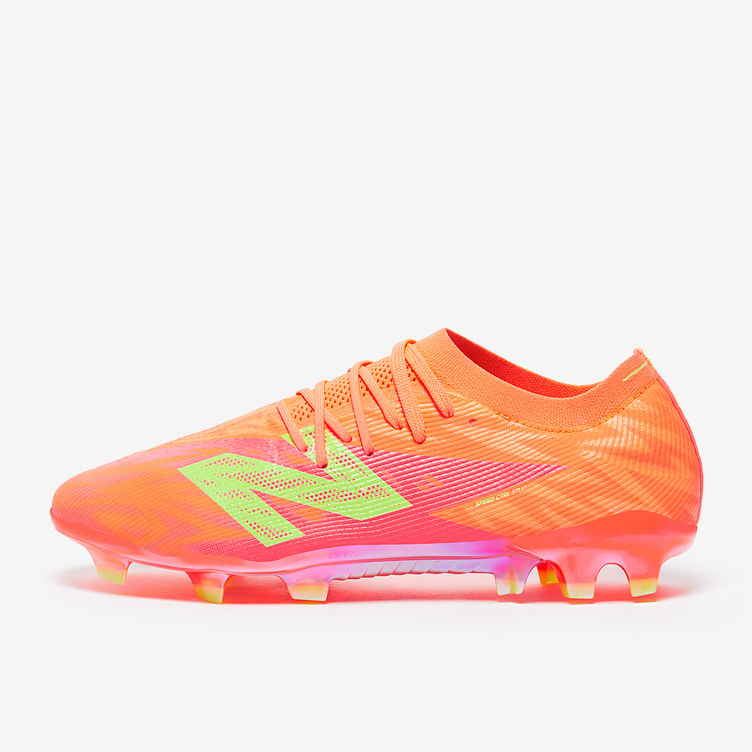 New Balance Furon Elite Firm Ground - Orange/Lime - Adult Boots