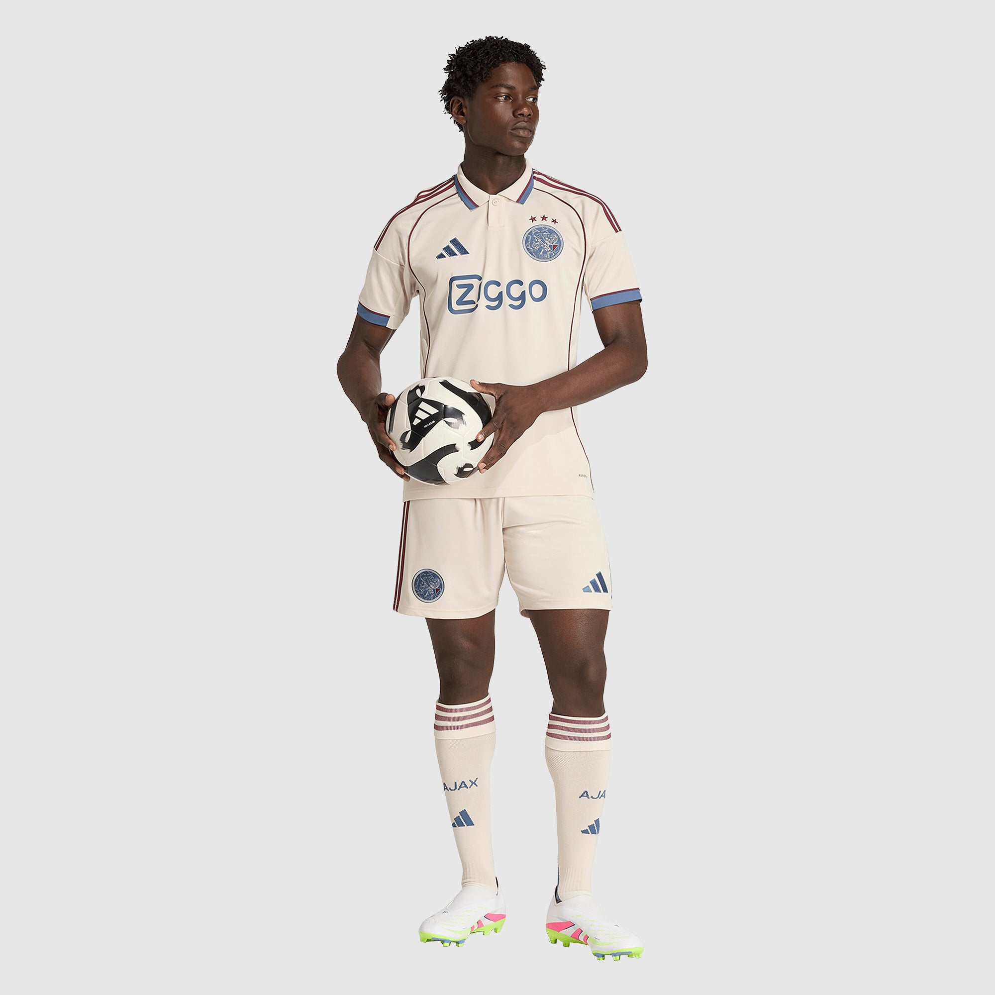 adidas Ajax 25/26 Third Shirt - Halo Ivory - Mens Replica