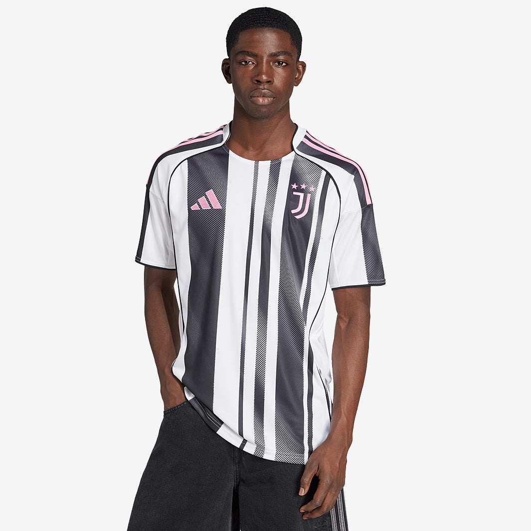 adidas Juventus 25/26 Home Shirt - White/Black - Mens Replica