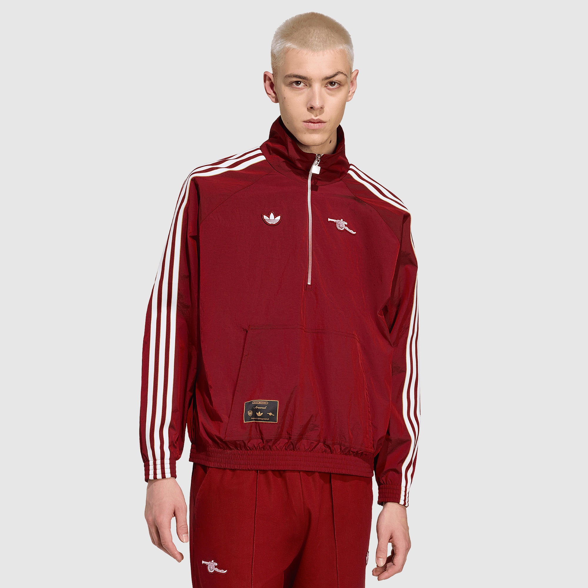 Icons Terrace アーセナル25/26 Half Blue 25/26 Jacket Zip Half Icons Terrace Originals adidas Mens Jacket Zip ウェア