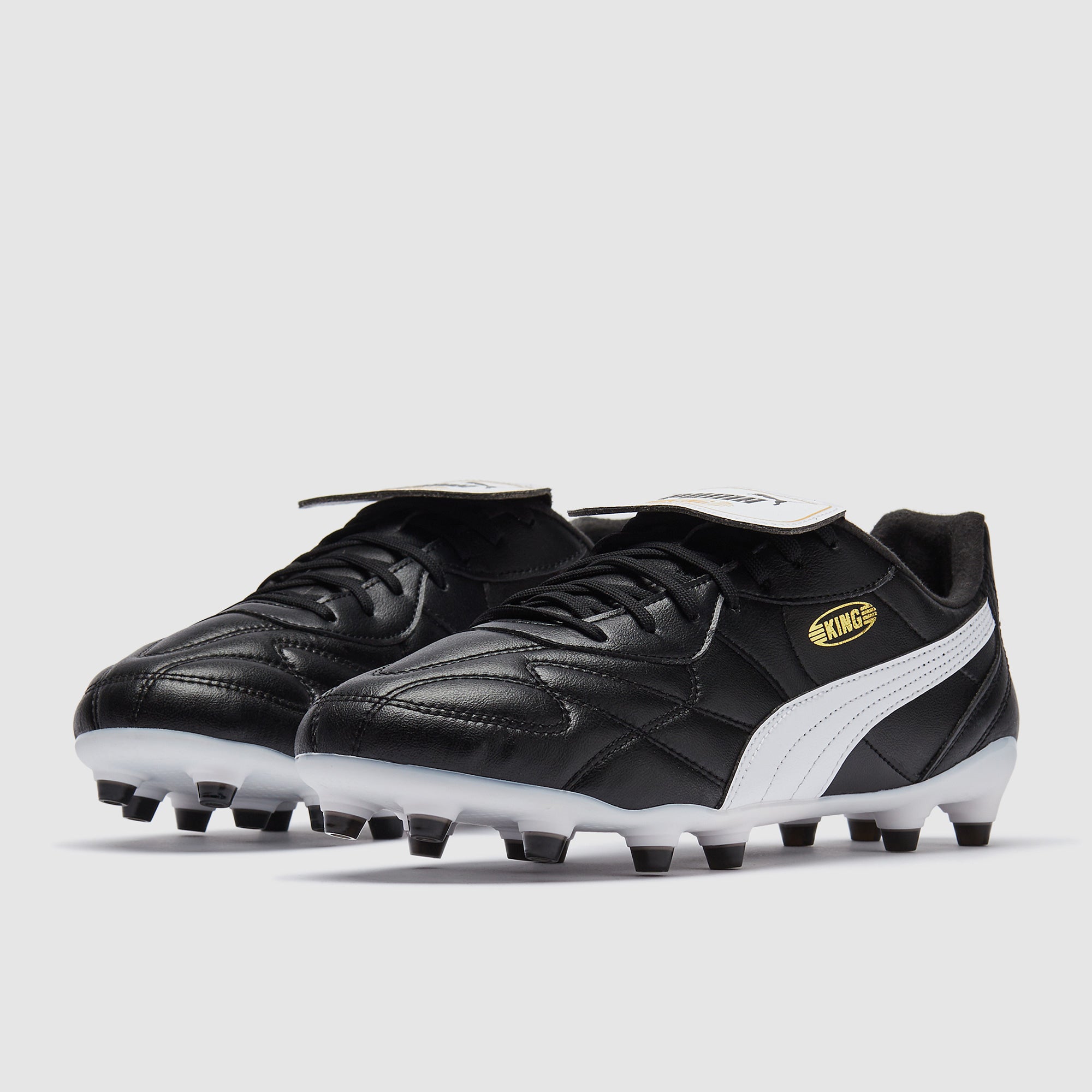 Puma King Top Firm Ground/Artificial Grass - Puma Black/Puma White