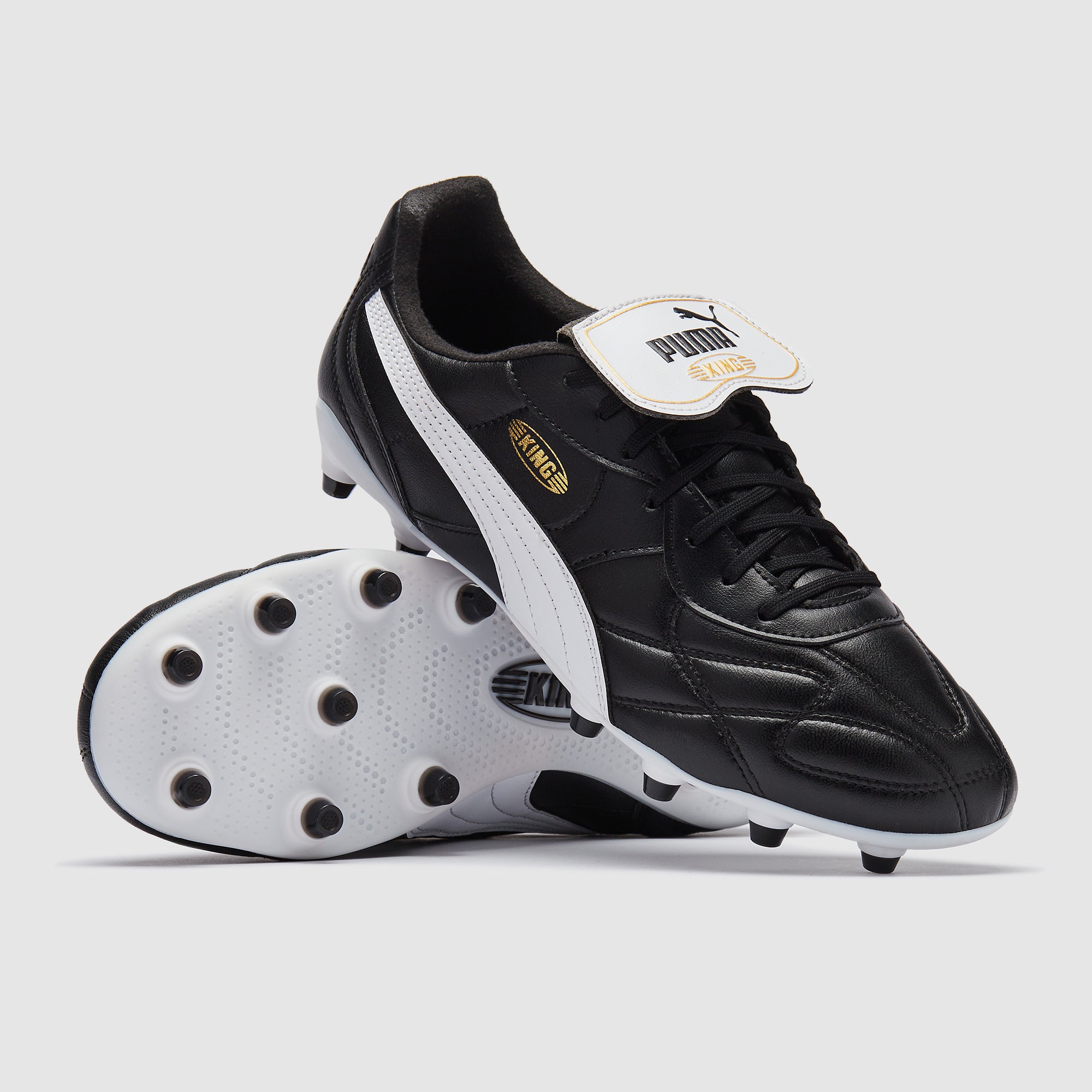 Puma King Top TT - Puma Black/Puma White/Puma Gold - Mens Cleats
