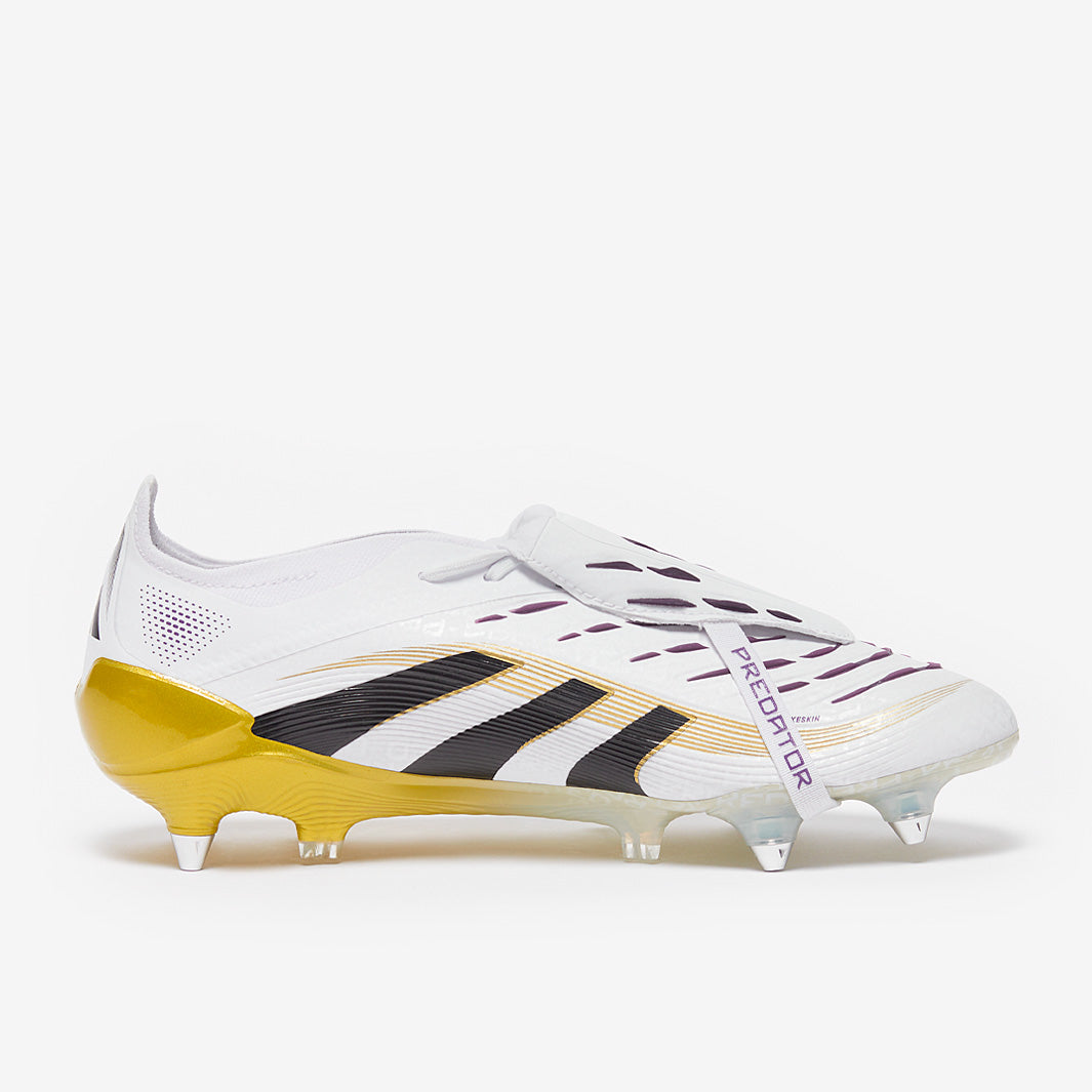adidas Predator Elite Tongue Soft Ground - White/Core Black/Met
