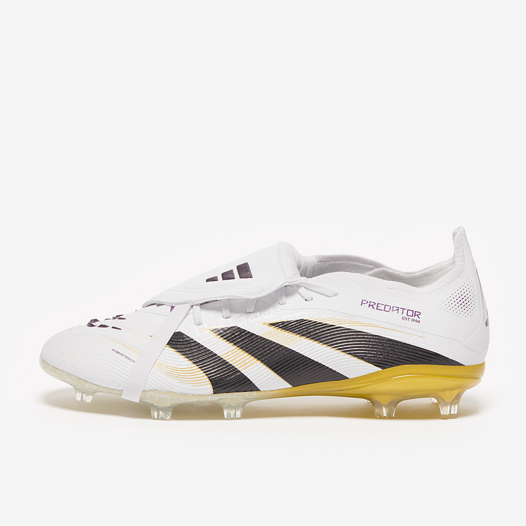 adidas Kids Predator Elite Tongue Firm Ground - White/Core Black