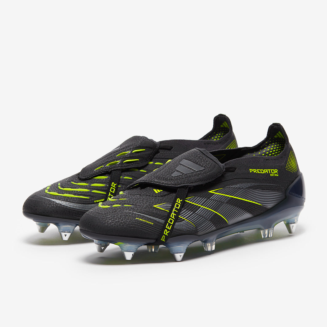 adidas Predator Elite Tongue Soft Ground - Core Black/Carbon/Lucid