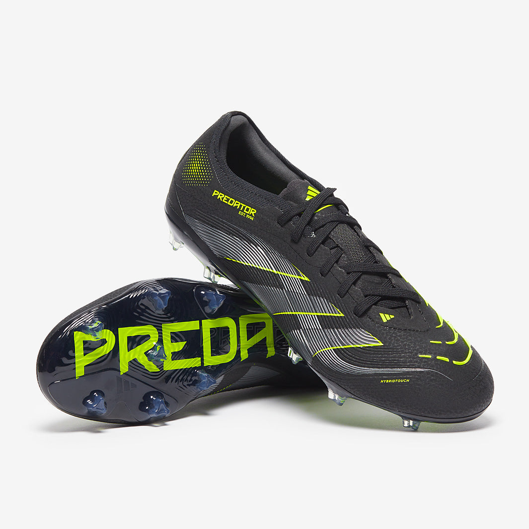 adidas Predator Pro Firm Ground - Core Black/Carbon/Lucid Lemon
