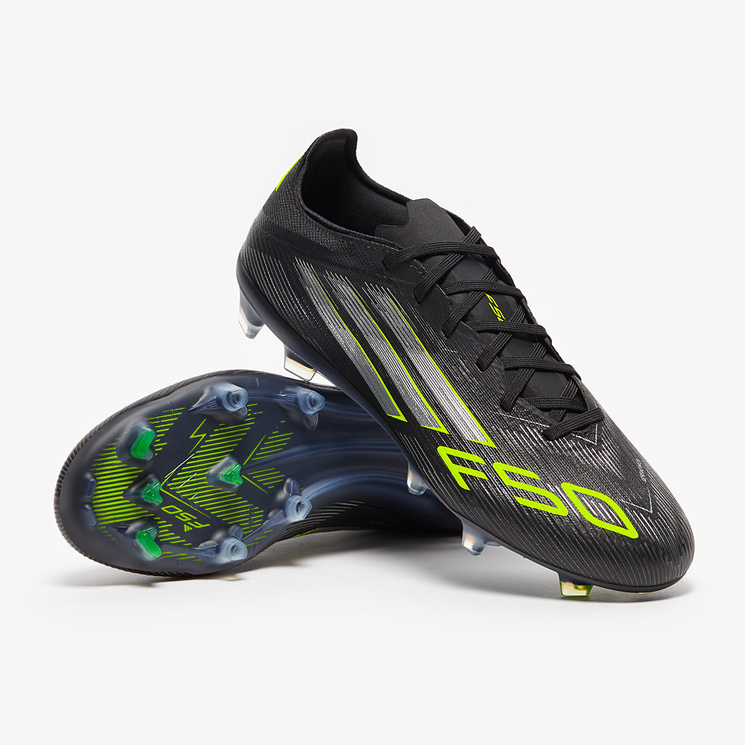 シューズ F50Pro adidas F50 Pro Firm Ground - Core Black/Iron Met./Lucid Lemon