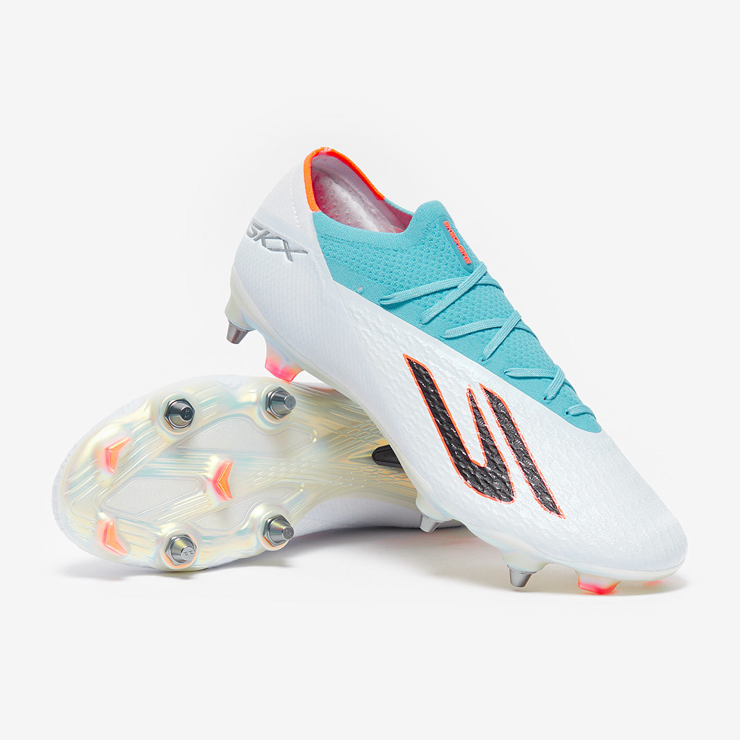 Skechers SKX 2 Elite Soft Ground - White/Teal/Coral - Adult Boots