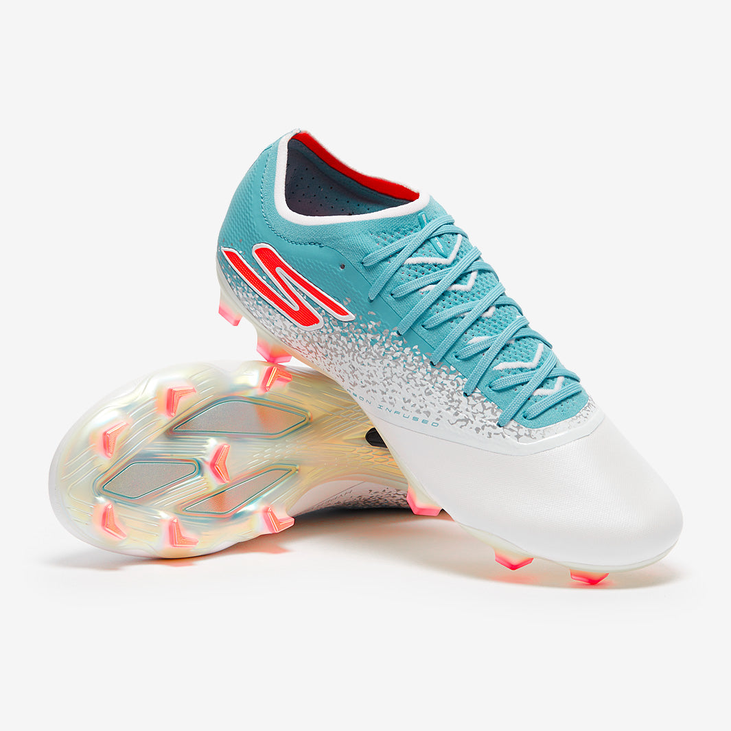 Skechers Razor FG - White/Blue - Adult Boots