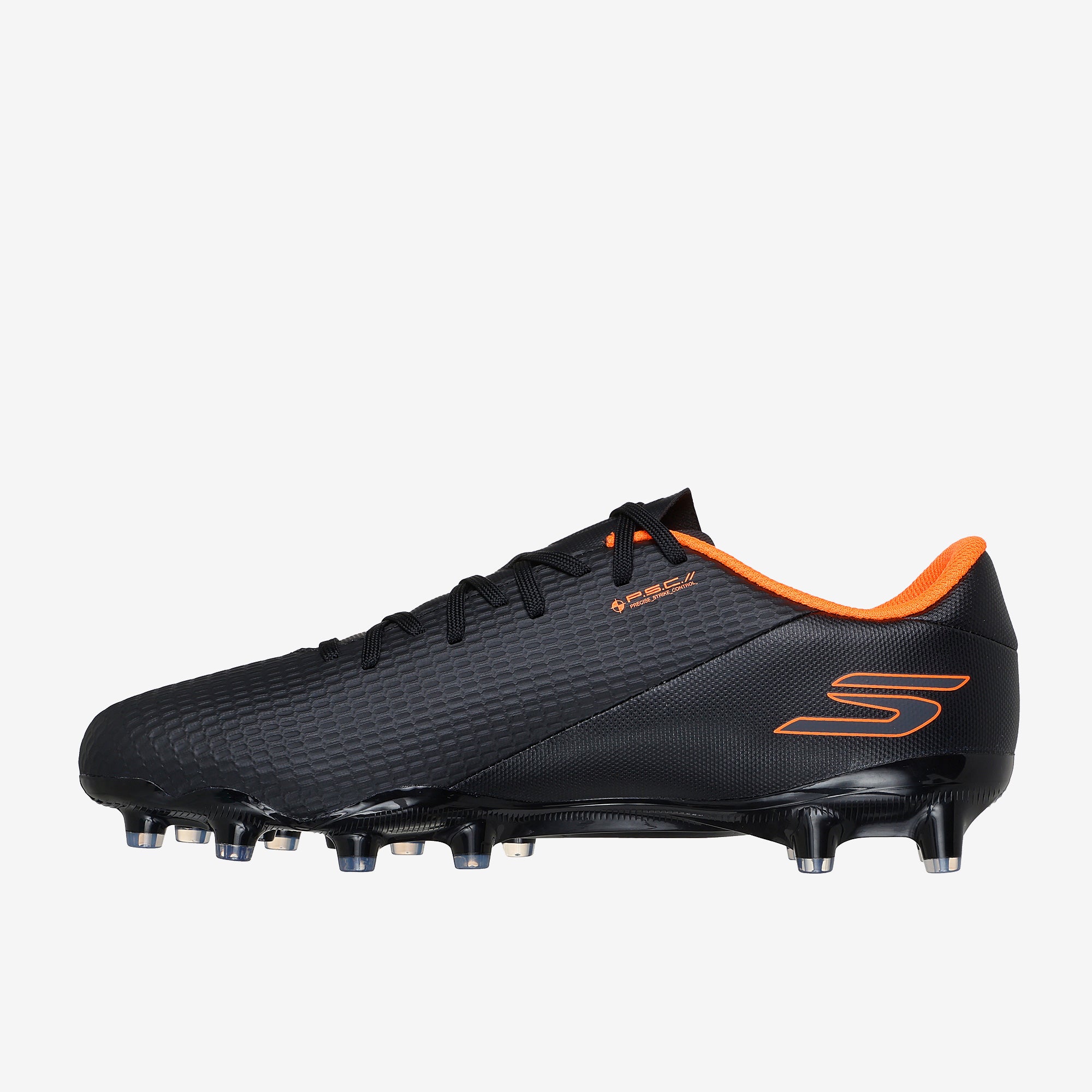 Skechers SKX 2 Academy Artificial Grass - Black/Black/Orange