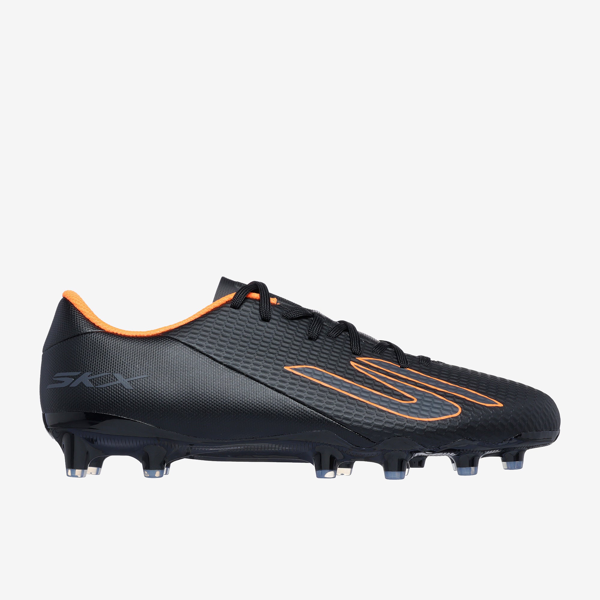 Skechers SKX 2 Academy Artificial Grass - Black/Black/Orange