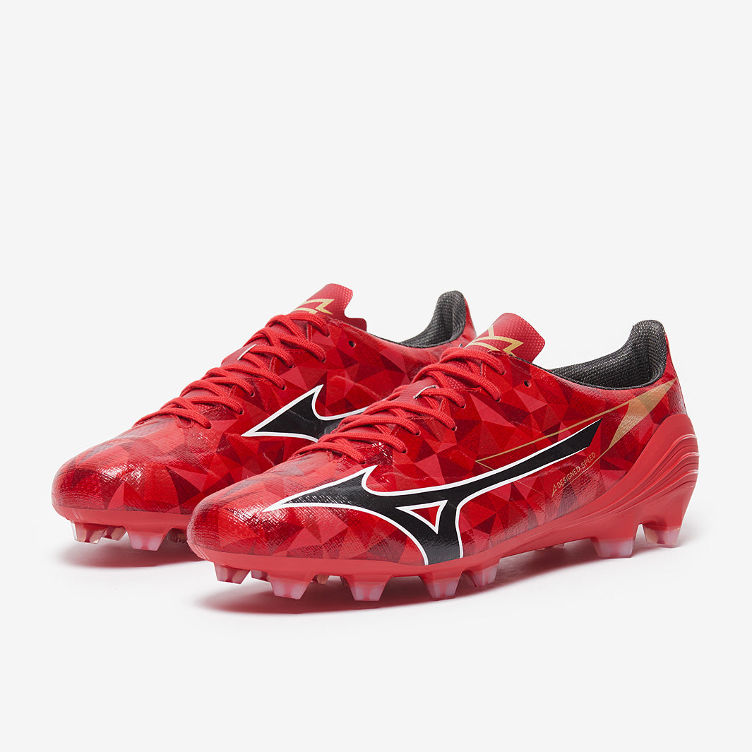 Mizuno Morelia アルファ Neo II スパイク 2足セット Mizuno Alpha II Pro Firm Ground - Morelia 40th Red/Black/Gold