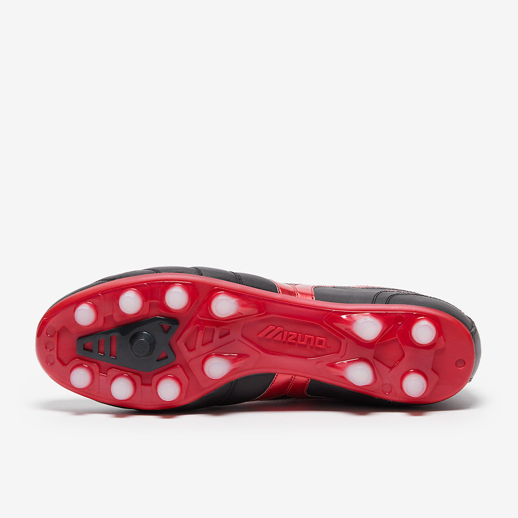 Mizuno Morelia II Elite Firm Ground - Black/Morelia 40th Red/Black