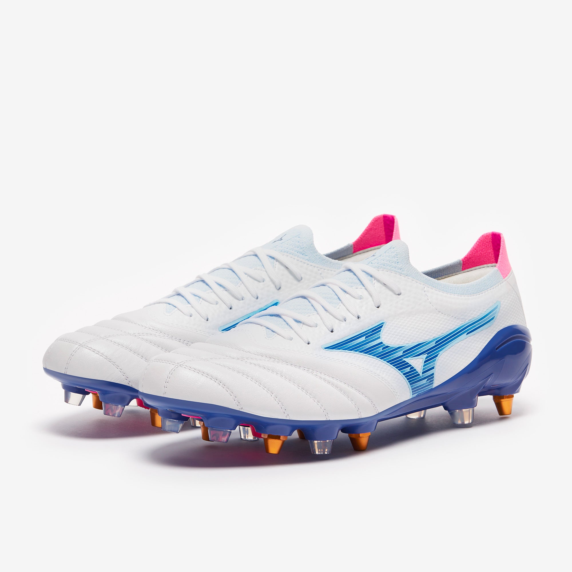 Mizuno Morelia Neo IV Beta Elite Mix Soft Ground - White/Tanager