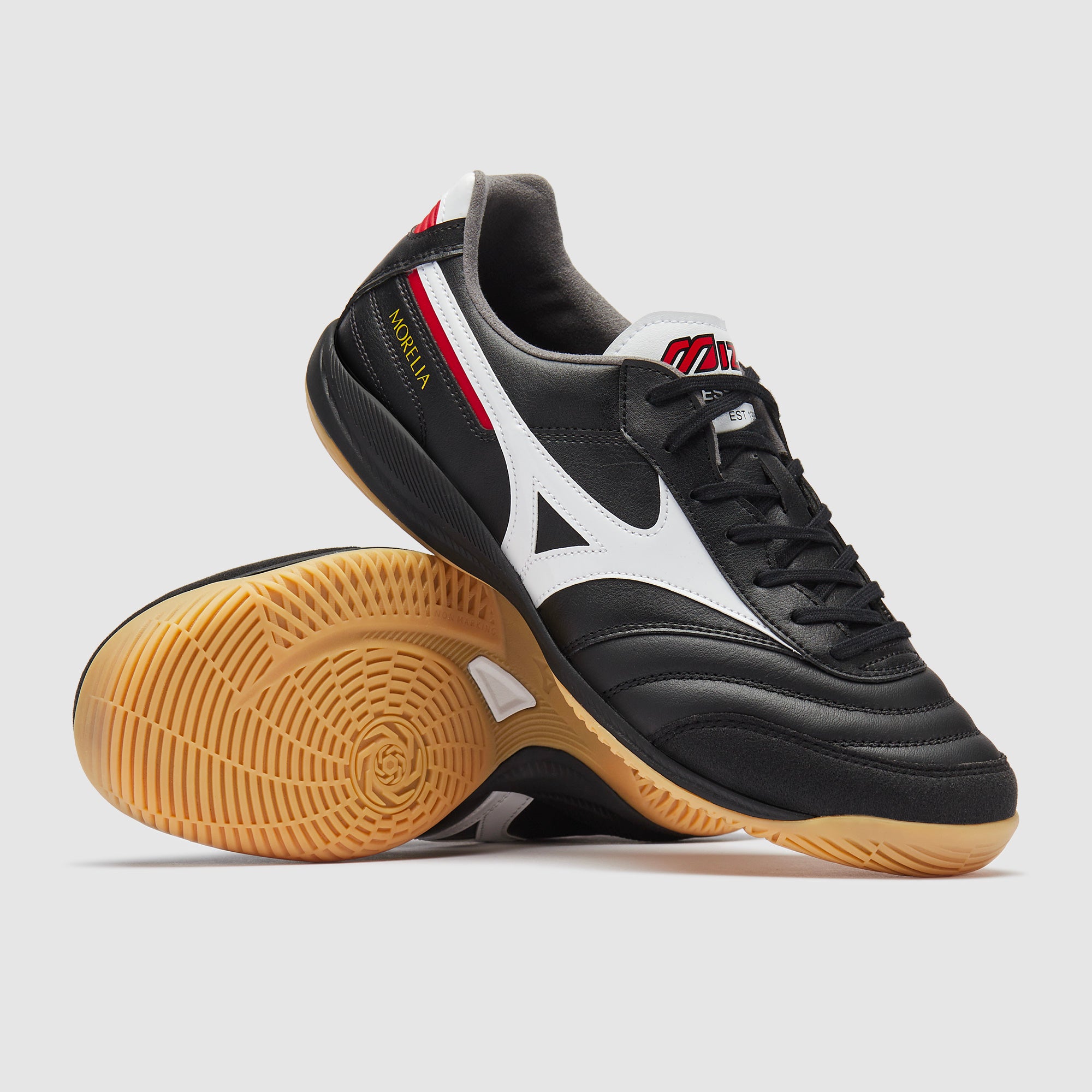 Mizuno Morelia Sala Elite Indoor - Black/White/Chinese Red - Adult