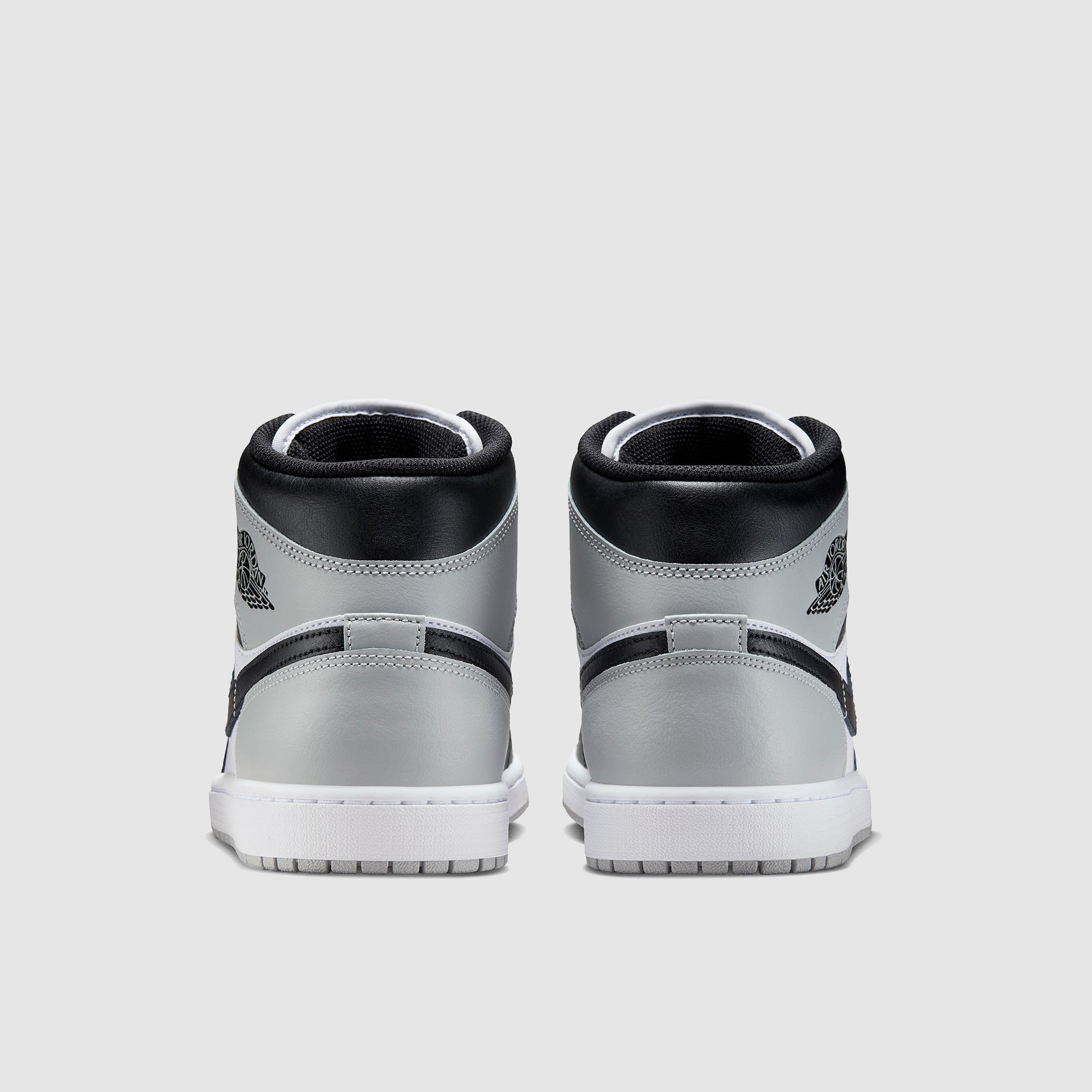 Air Jordan 1 Mid - White/Black/Lt Smoke Grey - Trainers - Mens Shoes