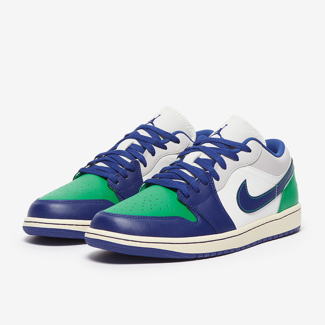 Air Jordan 1 Low - Sail/Deep Royal Blue/Stadium Green - Trainers