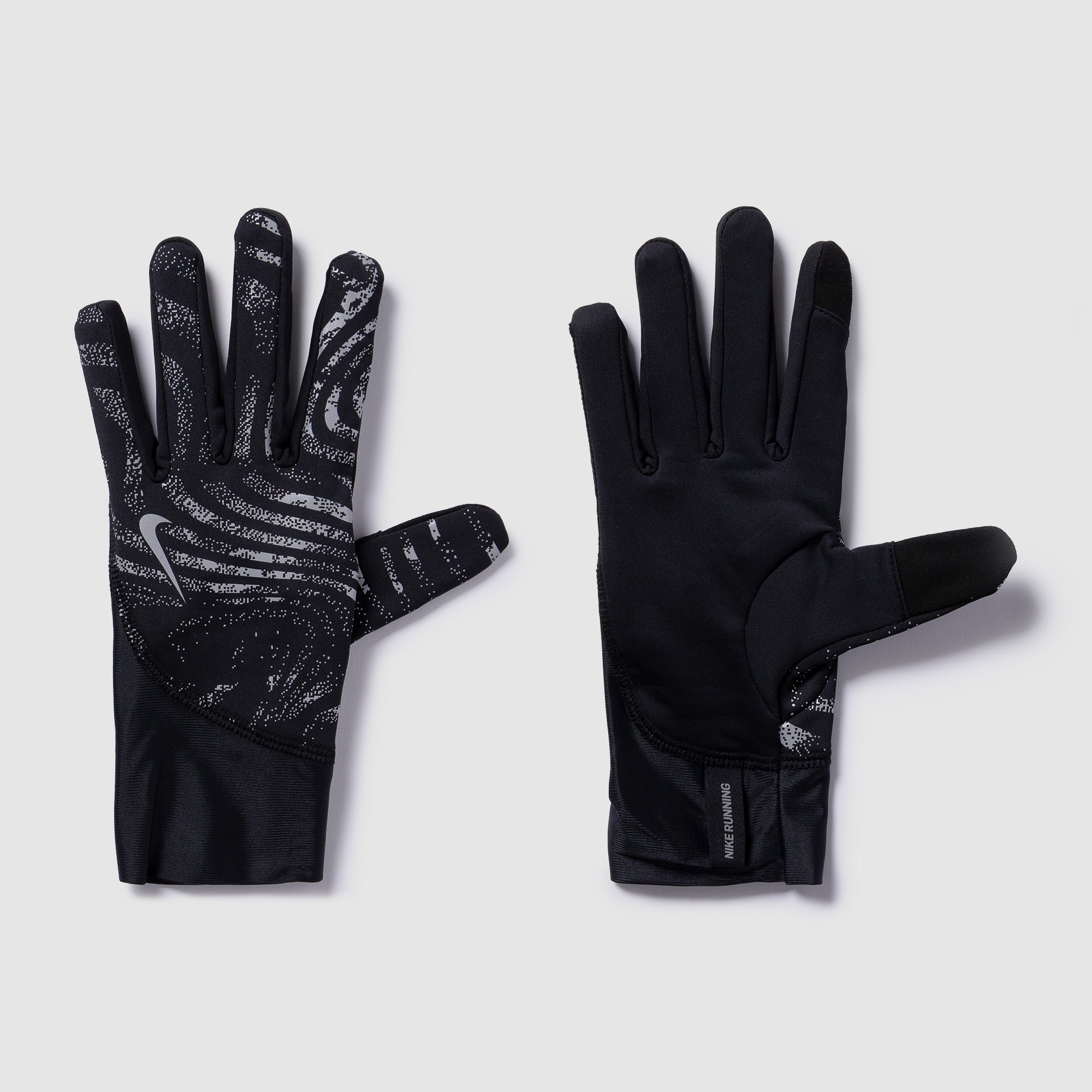 Nike Pacer Midweight Gloves Reflective - Black/Black/Silver