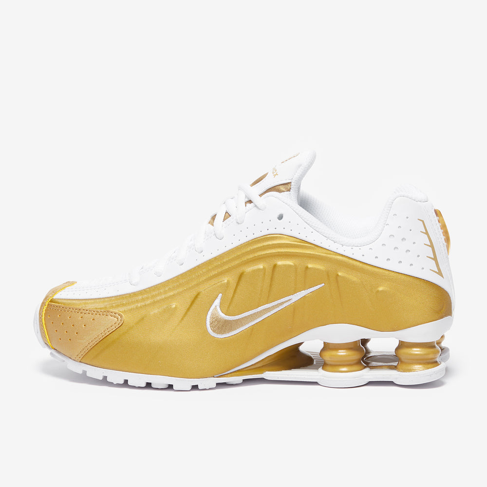 Nike Sportswear Older Kids Shox R4 GS Metallic Gold White nike-sportswear-older-kids-shox-r4-gs-metallic-gold-white