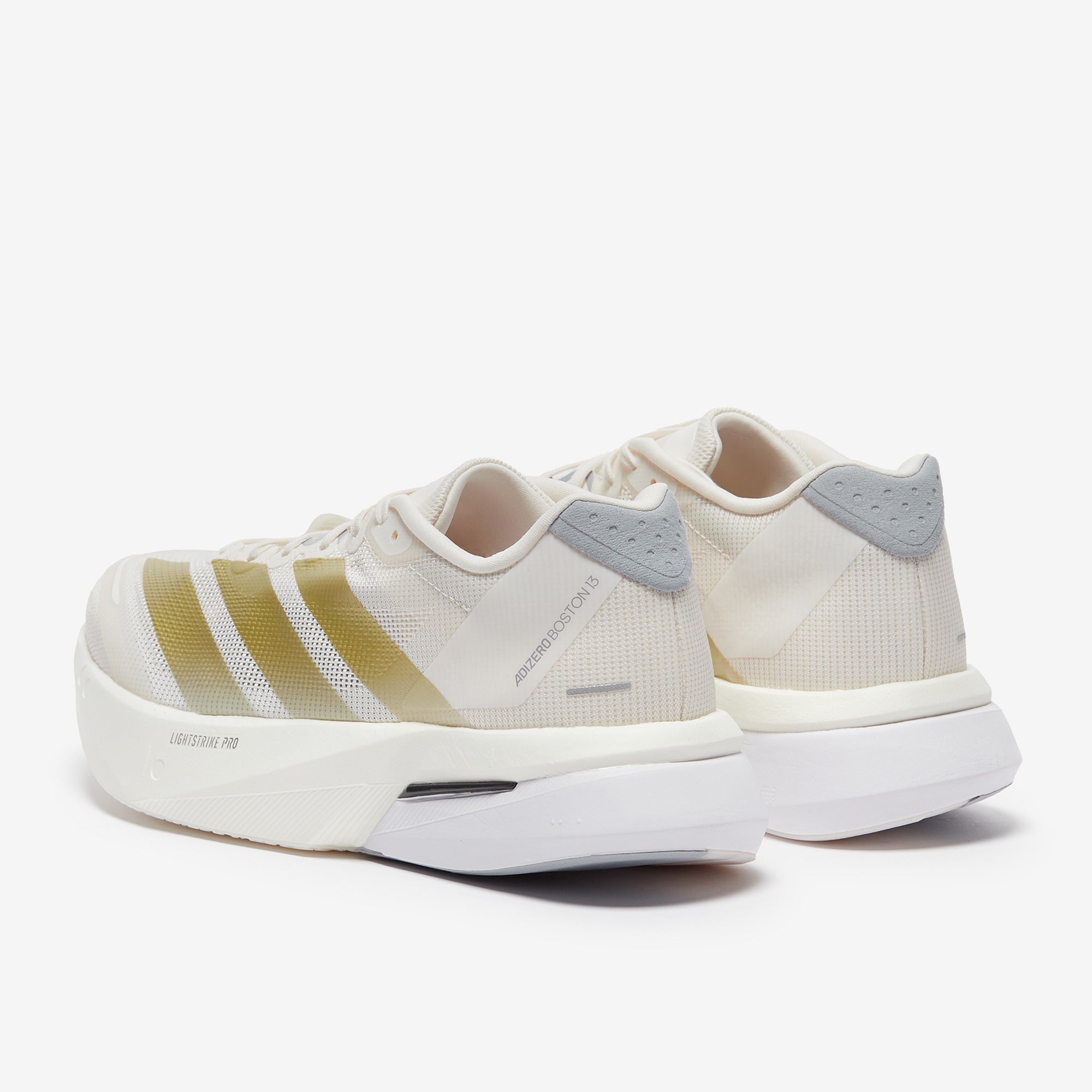 adidas adizero Boston 13 - Chalk White/Gold Met./Halo Silver