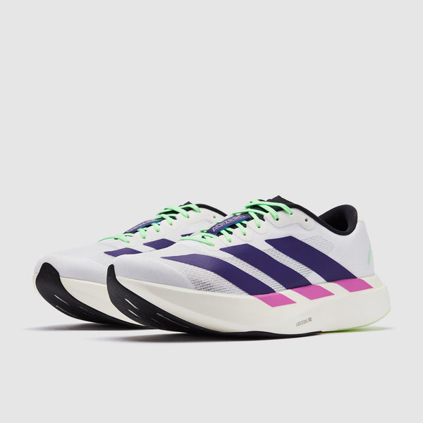 adidas adizero Evo SL - Ftwr White/Collegiate Purple/Lime Burst