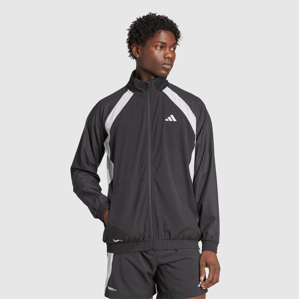 adidas Tech Track Jacket - Black/Halo Silver - Mens Clothing