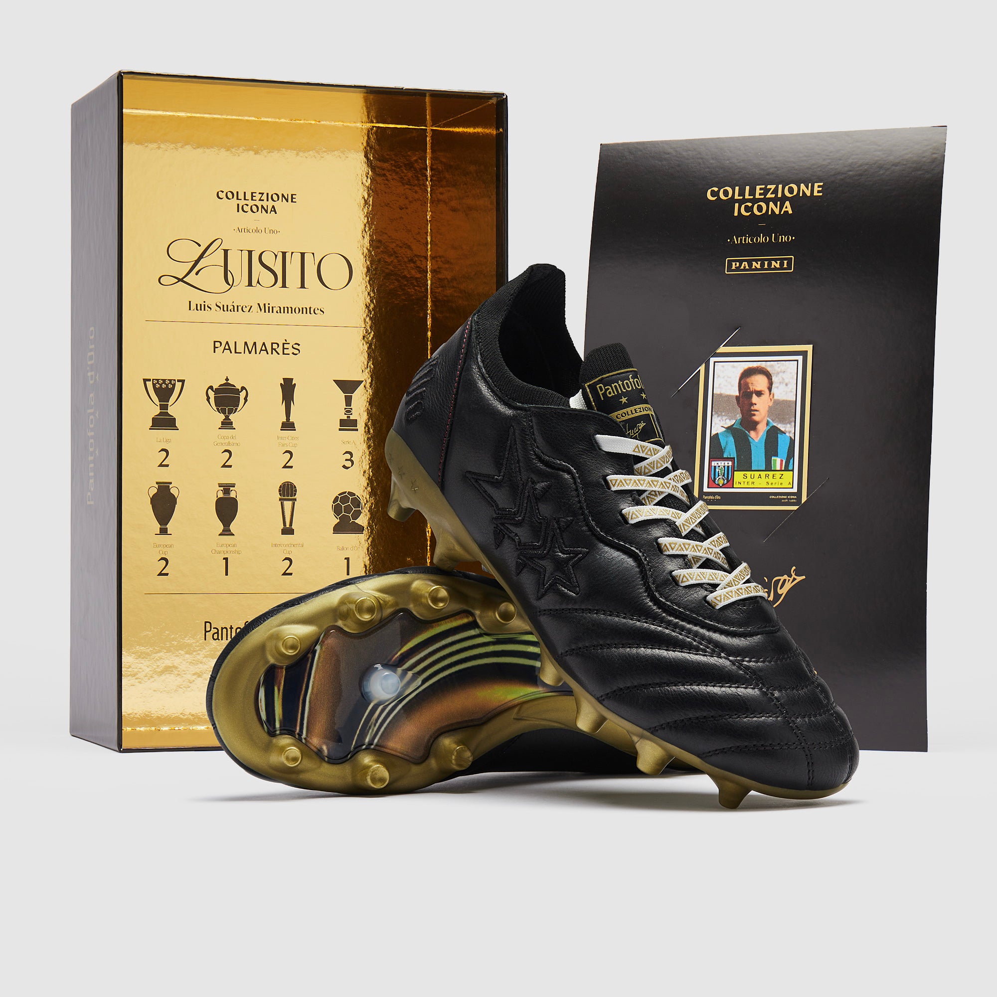 Galaabend ブーツ　サンダル　スタッズ　ブラック　× ゴールド Pantofola D'Oro Super Star Elite x Luisito Firm Ground - Black