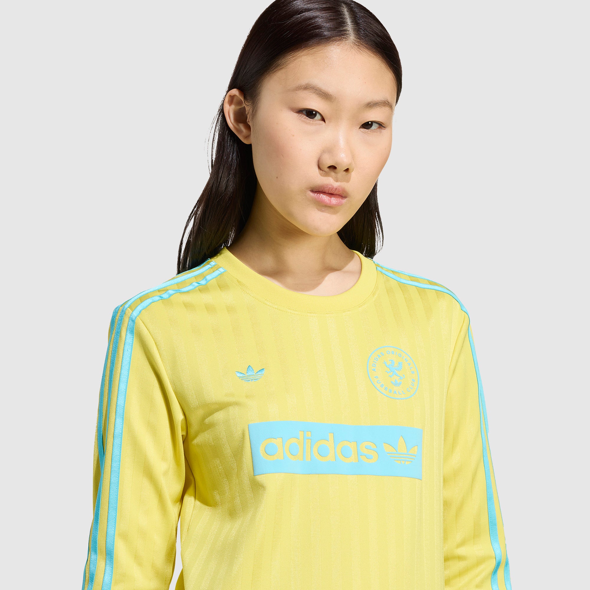 adidas Originals Womens Long Sleeve Graphic Football Print Jersey