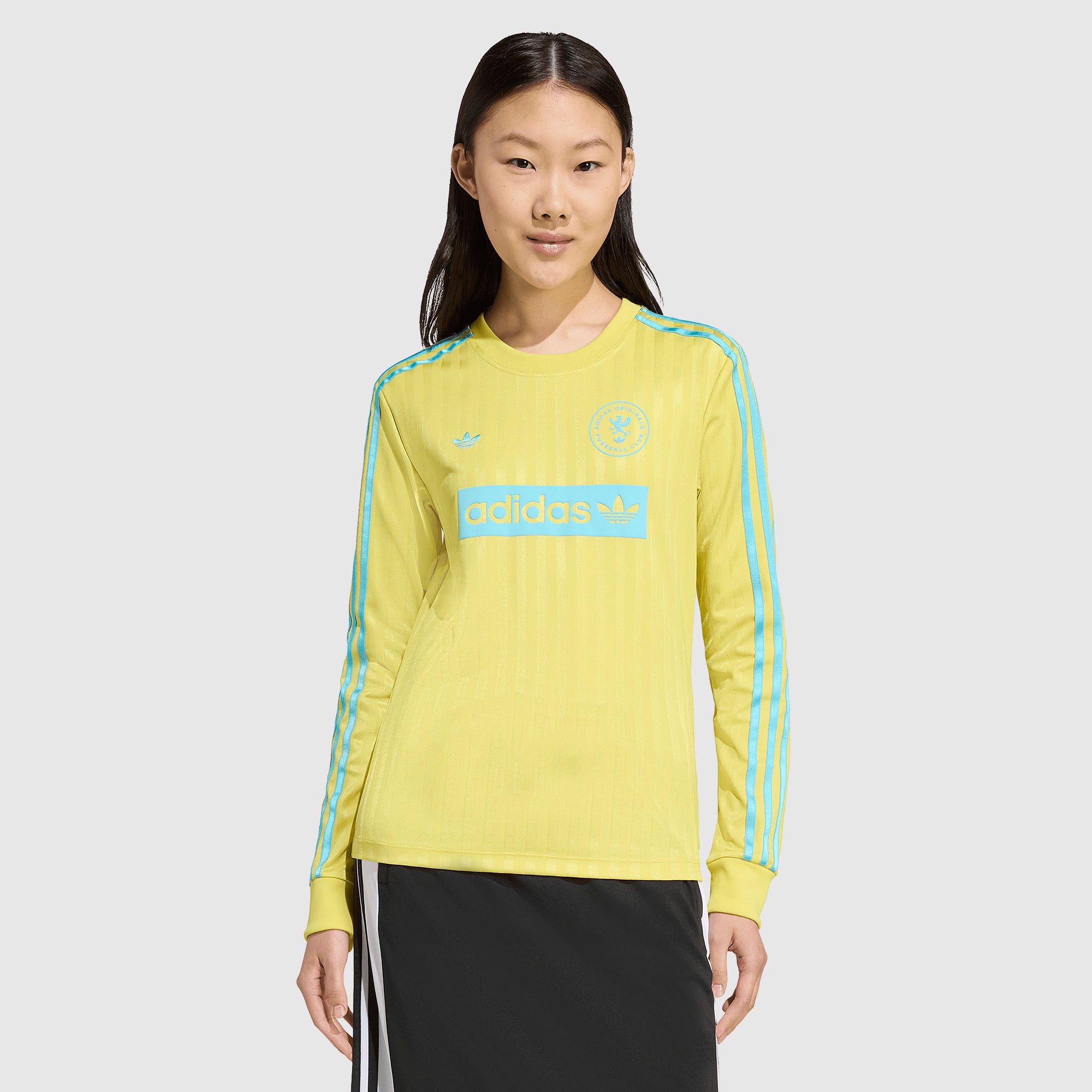 adidas Originals Womens Long Sleeve Graphic Football Print Jersey