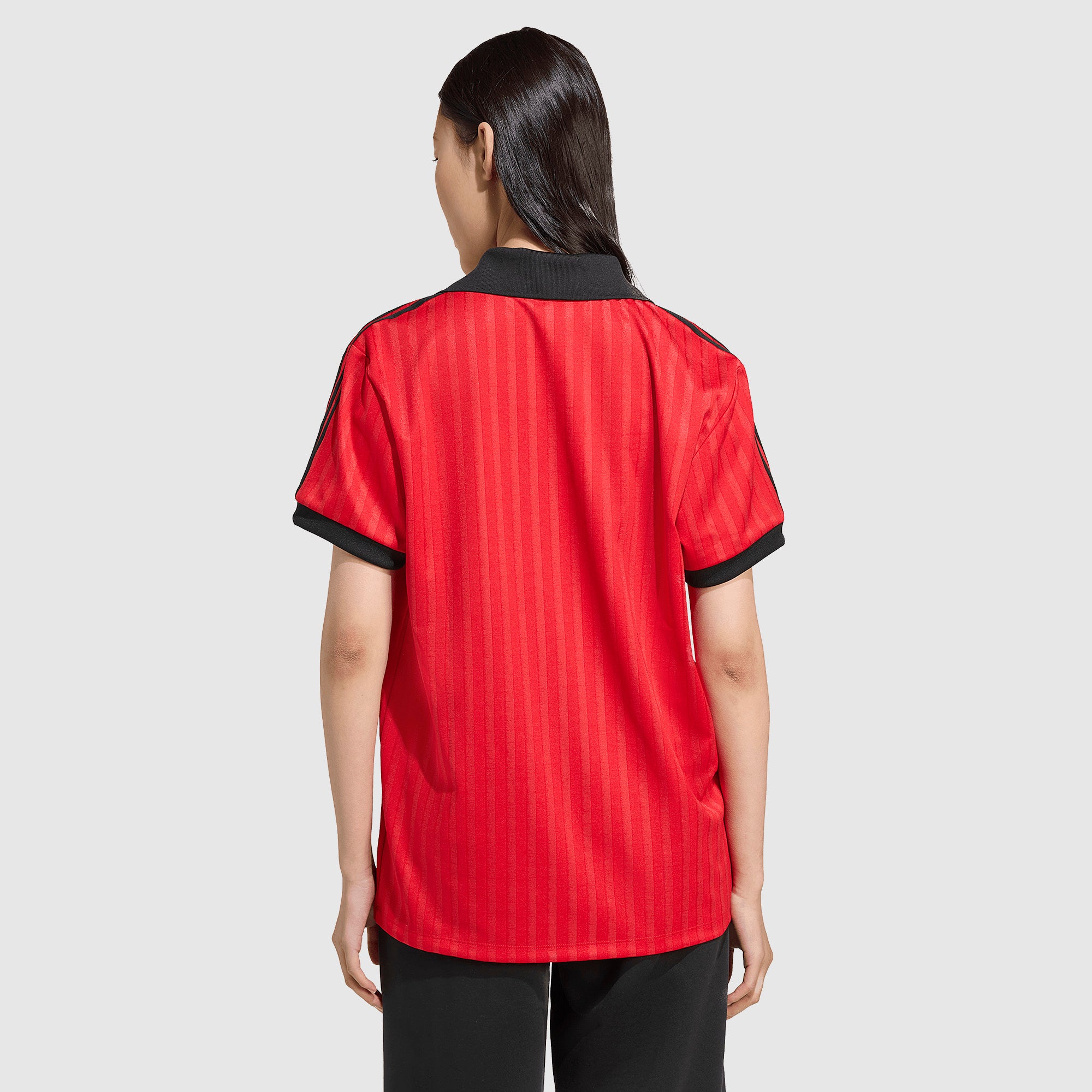 adidas Originals Womens Football T-Shirt - Better Scarlet - Tops