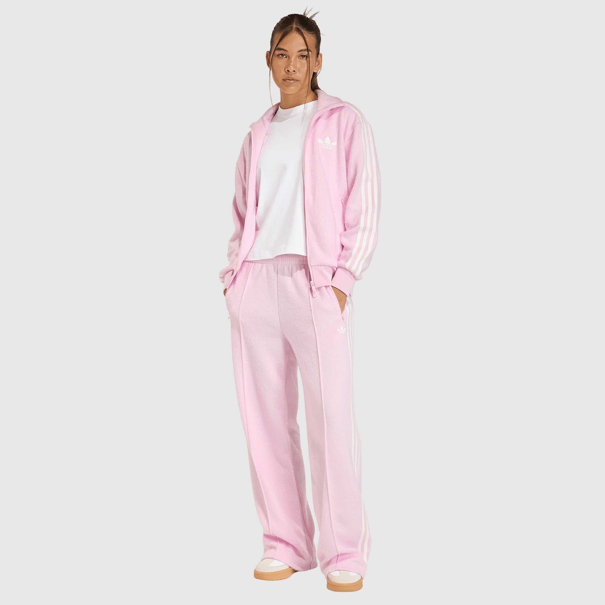 adidas Originals Womens Mohair Firebird Track Tops - Clear Pink