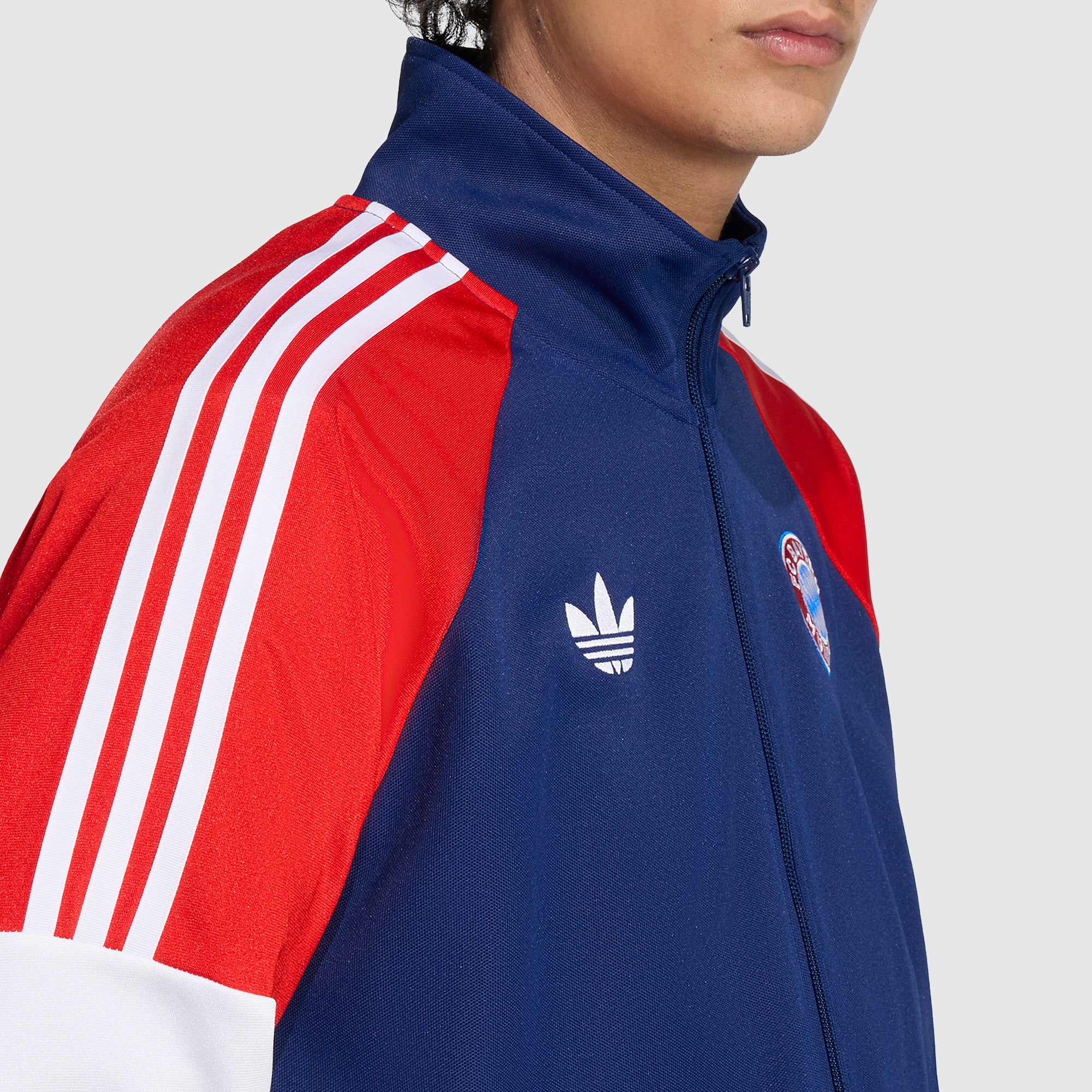 adidas Bayern Munich 25/26 Lifestyler Track Top - Dark Blue/Red