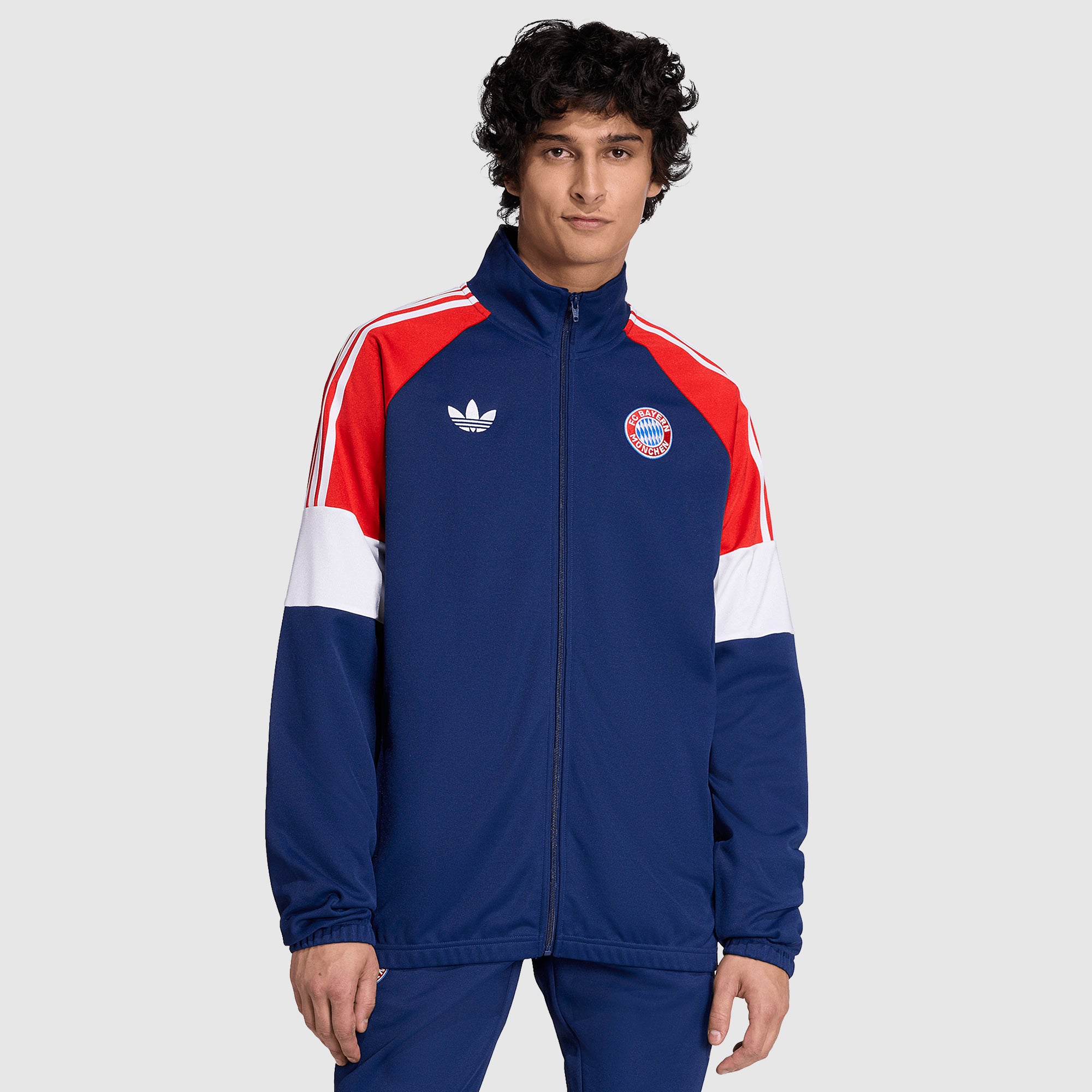 adidas Bayern Munich 25/26 Lifestyler Track Top - Dark Blue/Red