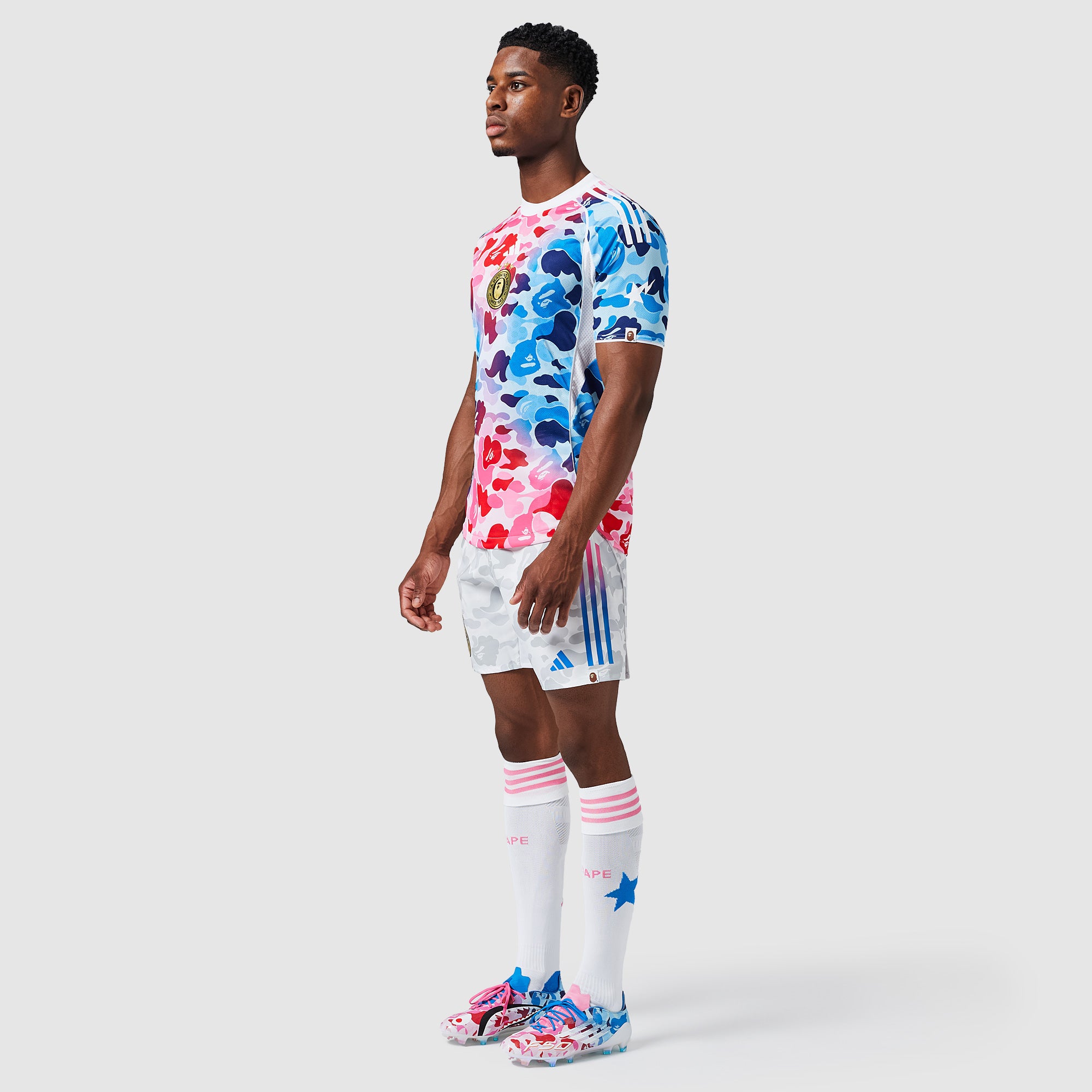 adidas Originals x BAPE Shirt - Shock Blue - Mens Clothing