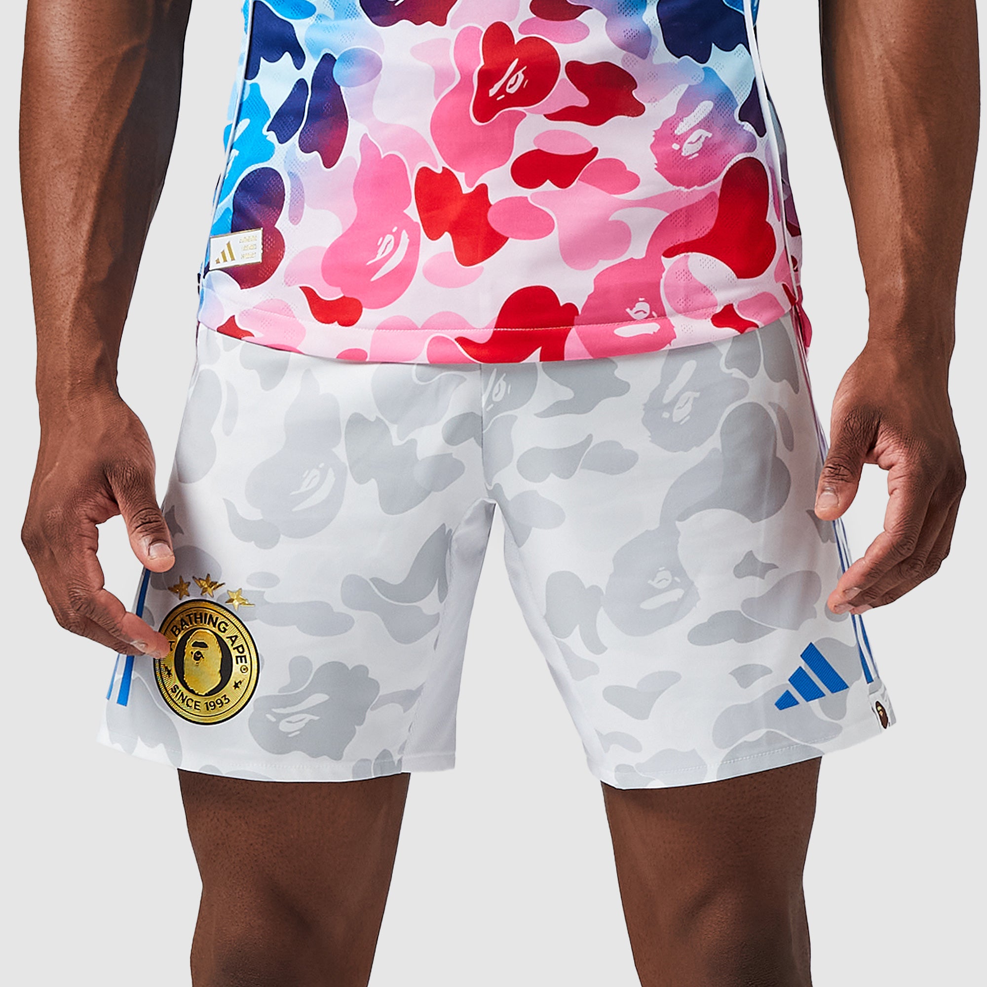 adidas Originals x BAPE Shorts - White - Mens Clothing