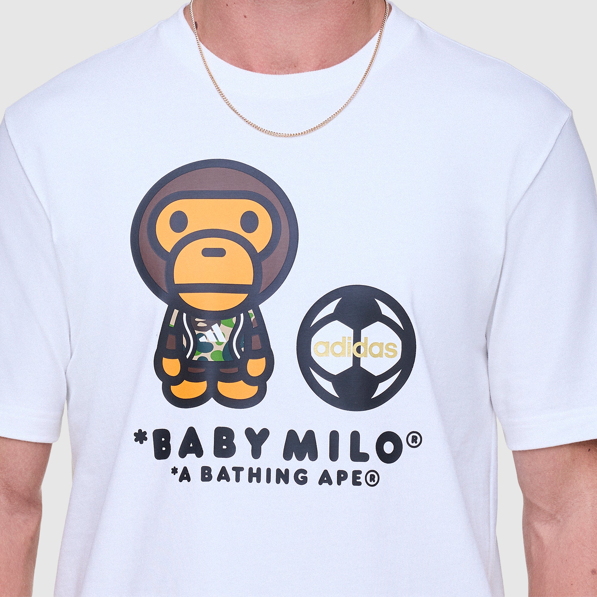 adidas Originals x BAPE SS T-Shirt - White - Mens Clothing