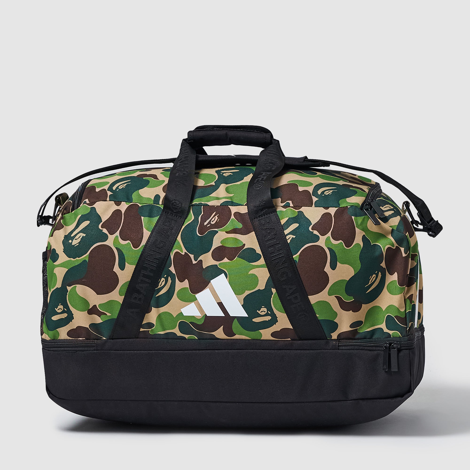 adidas BAPE DUFFLE BAG クルーグリーン Men's accessories adidas x BAPE Duffle Bag Crew Green (JY8236