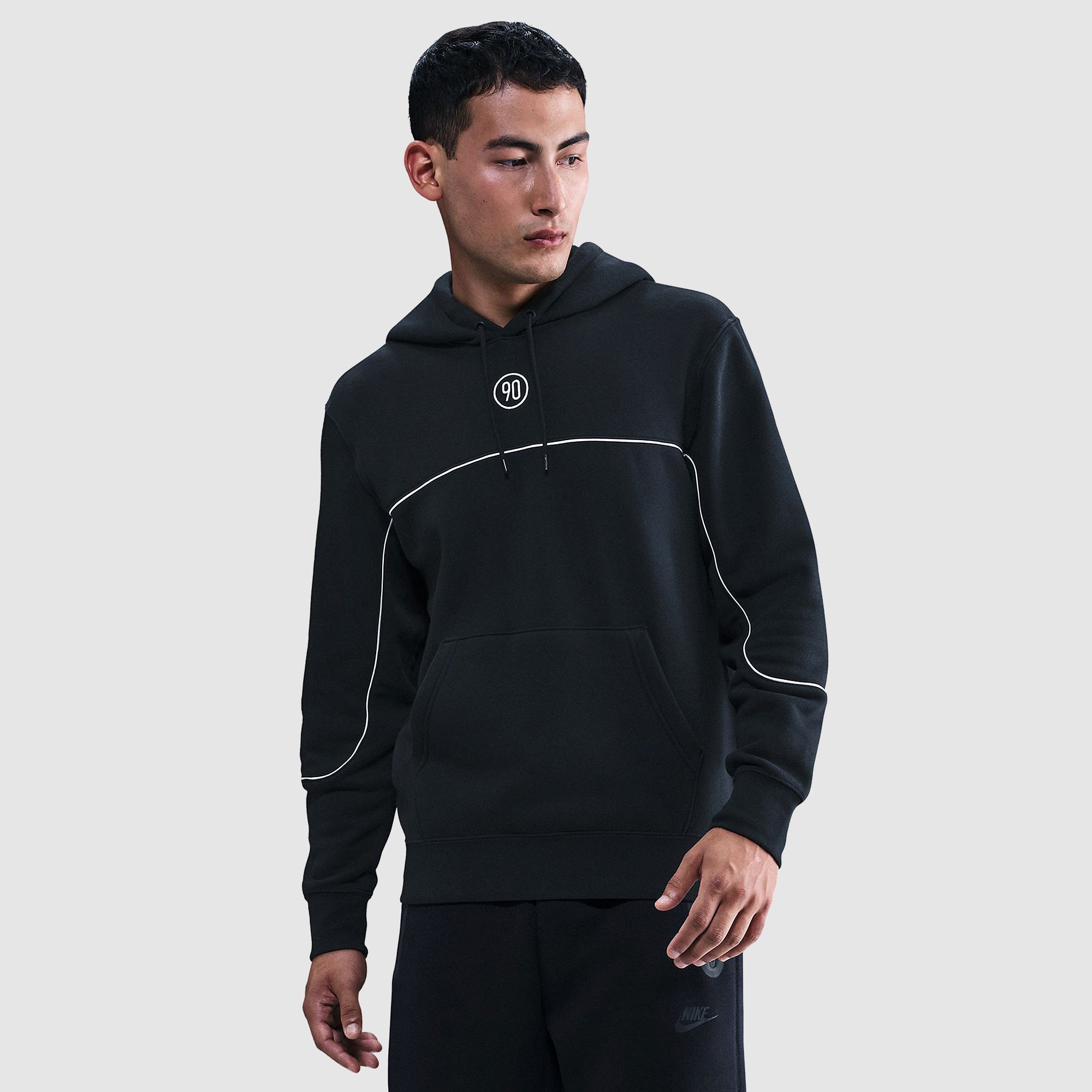 Nike Total 90 Club Hoodie - Black/White/White - Mens Clothing