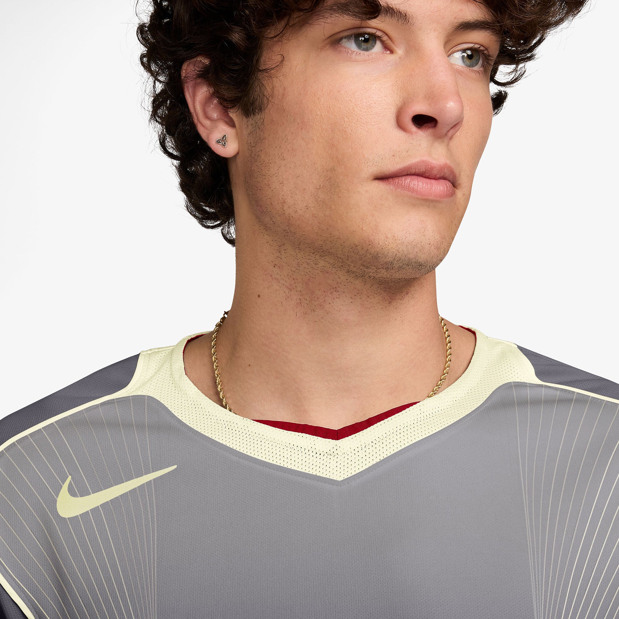 Nike Dri-FIT Total 90 Shirt - LT Graphite/Sail/Gym Red/Gym Red