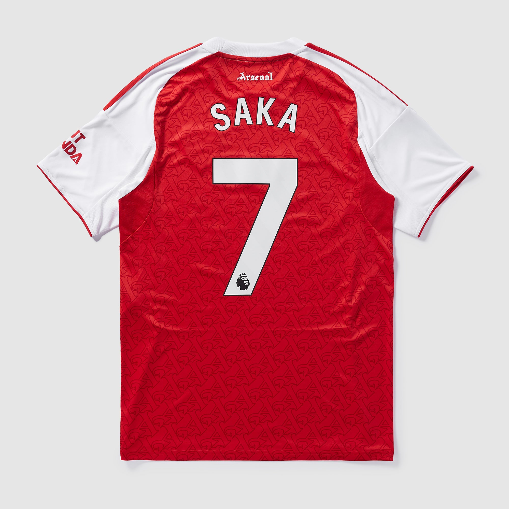 adidas Arsenal 25/26 Home Shirt with Saka 7 - Better Scarlet/White