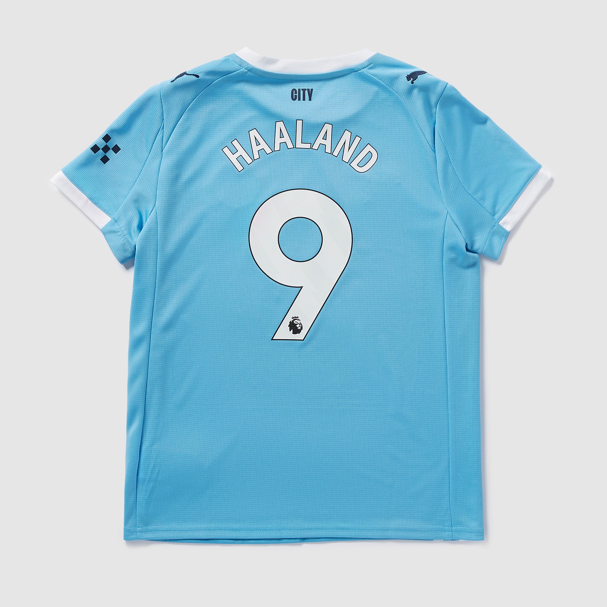 Puma Manchester City 25/26 Kids Home Shirt with Haaland 9 - Team