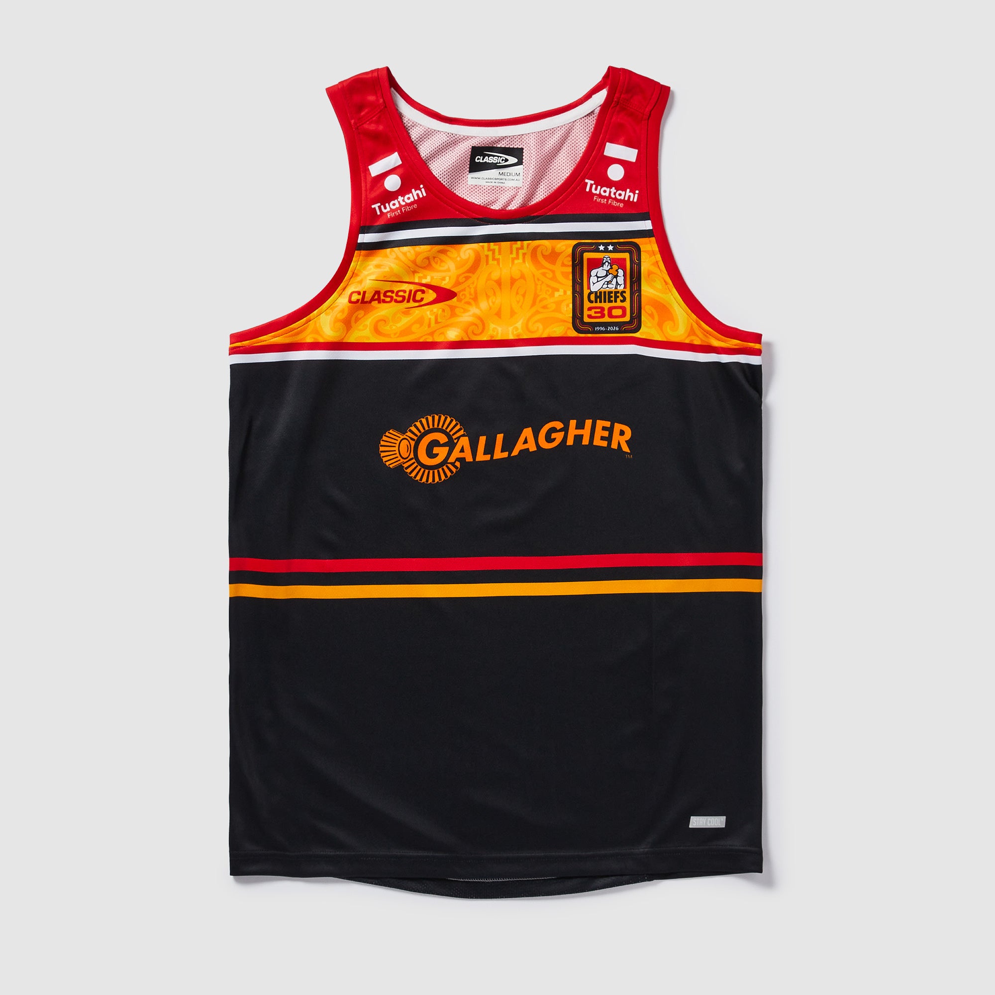 Classic Waikato Chiefs 2026 Training Singlet - Black - Mens Replica