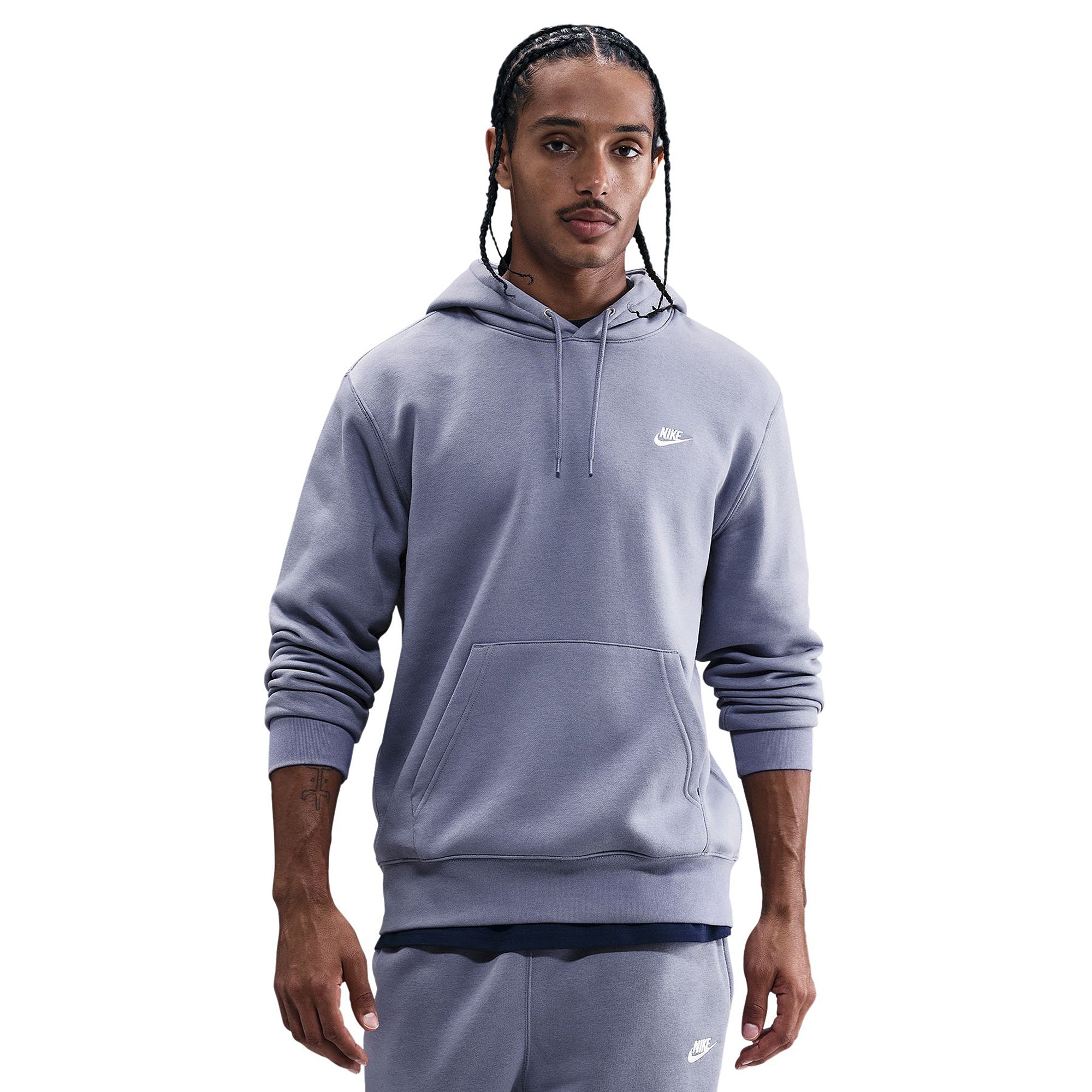 Nike Sportswear Club Pullover Fleece Hoodie - Obsidian/White