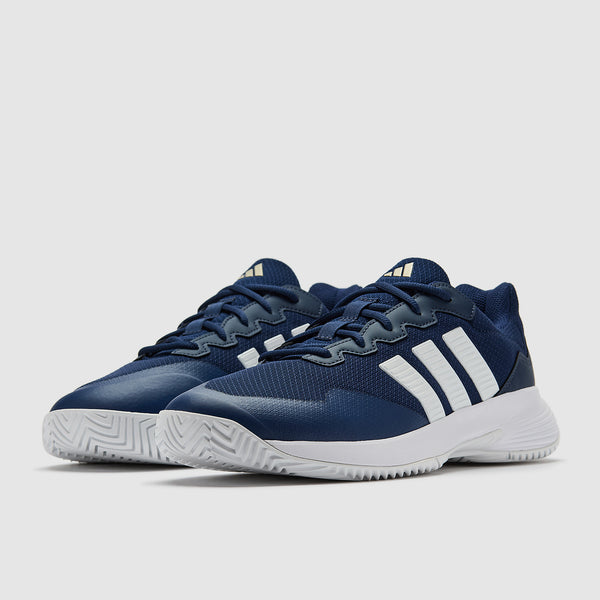 adidas GameCourt 2 Tennis Shoes - Dark Blue/Ftwr White/Cyber Met