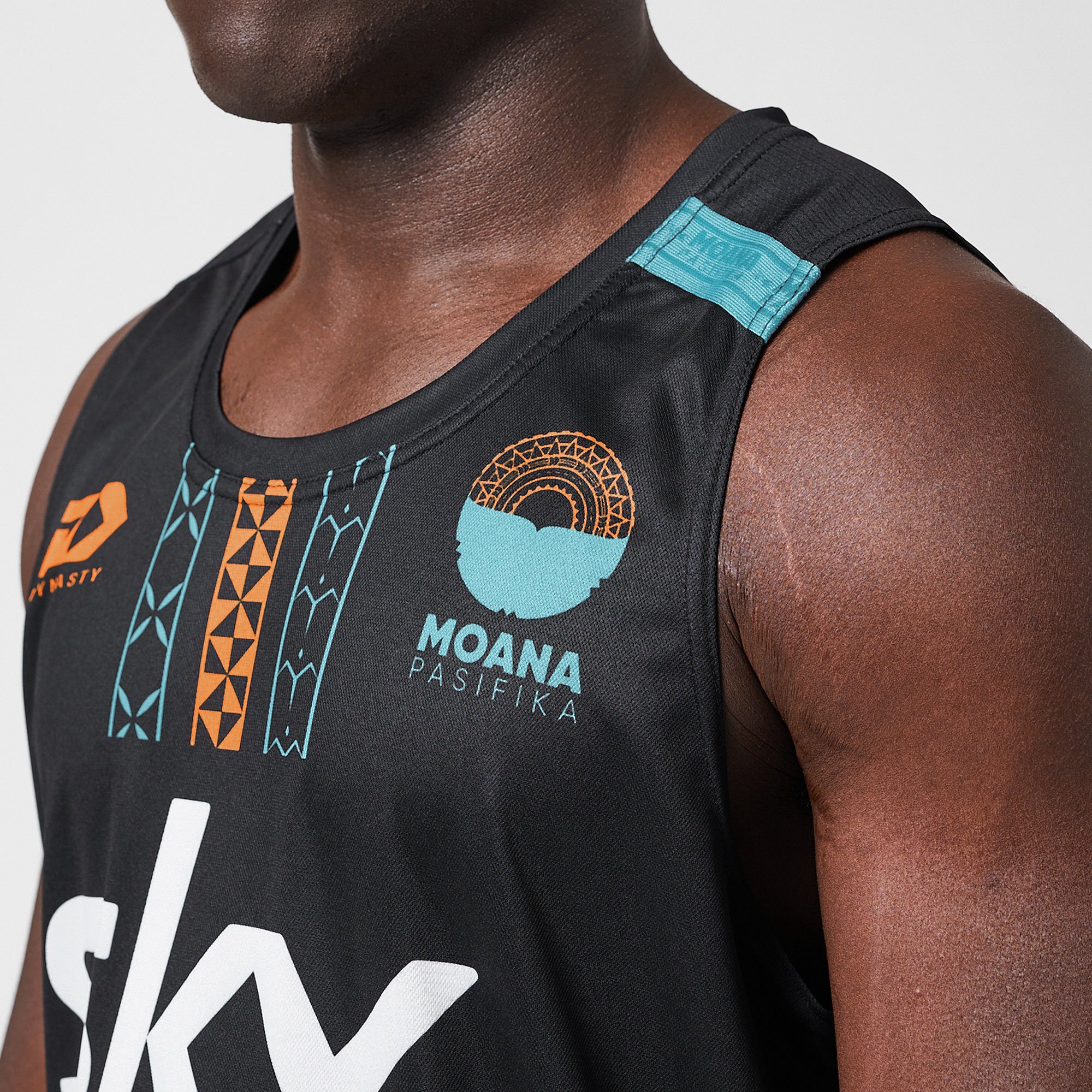 DYNASTY MOANA ラグビーウェア 新品未使用品 Dynasty Moana Pasifika 2026 Training Singlet - Black - Mens Replica