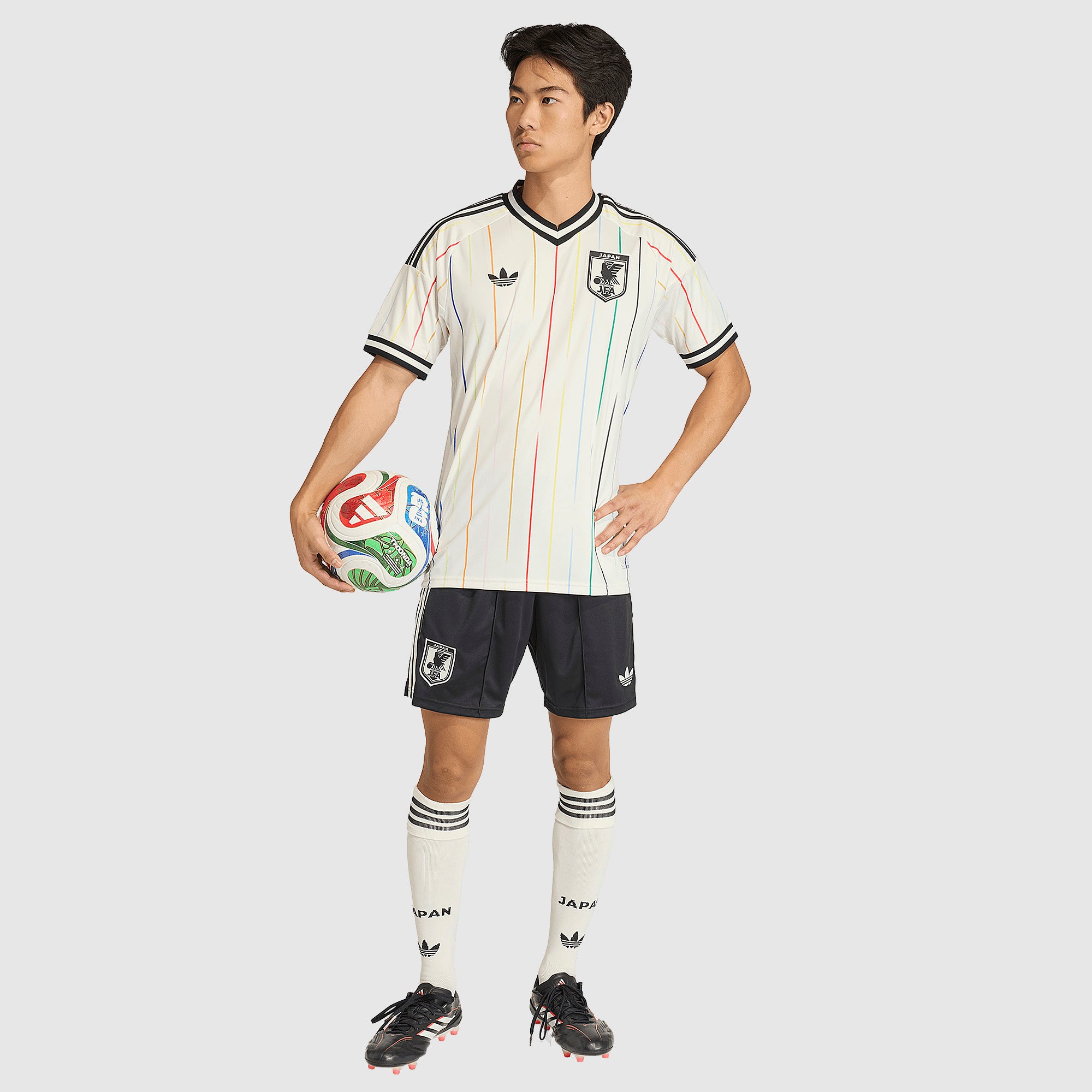 JAPAN サッカー ユニフォーム シャツ adidas Originals Japan 2026 Away Shirt - Off White/Black - Mens