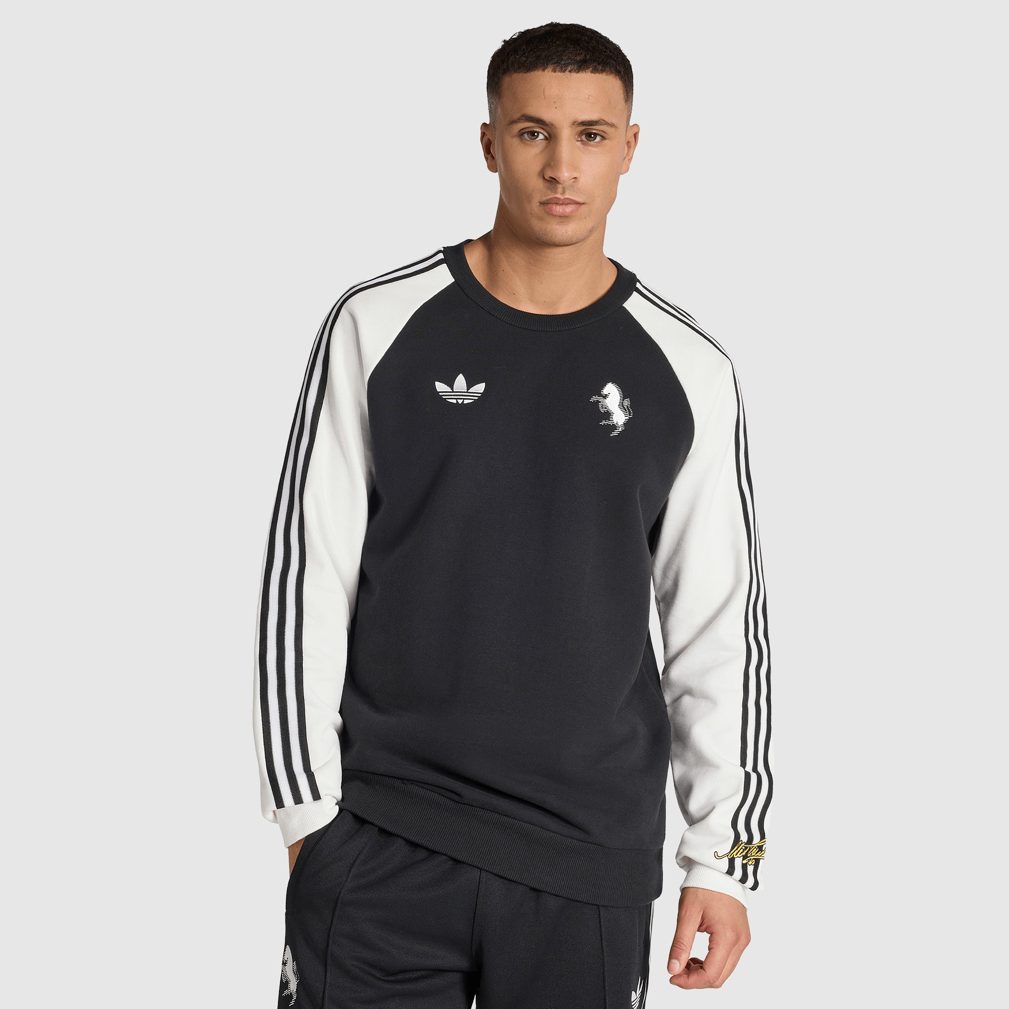 adidas Roma 23/24 Crewneck Jumper - Black - Mens Replica