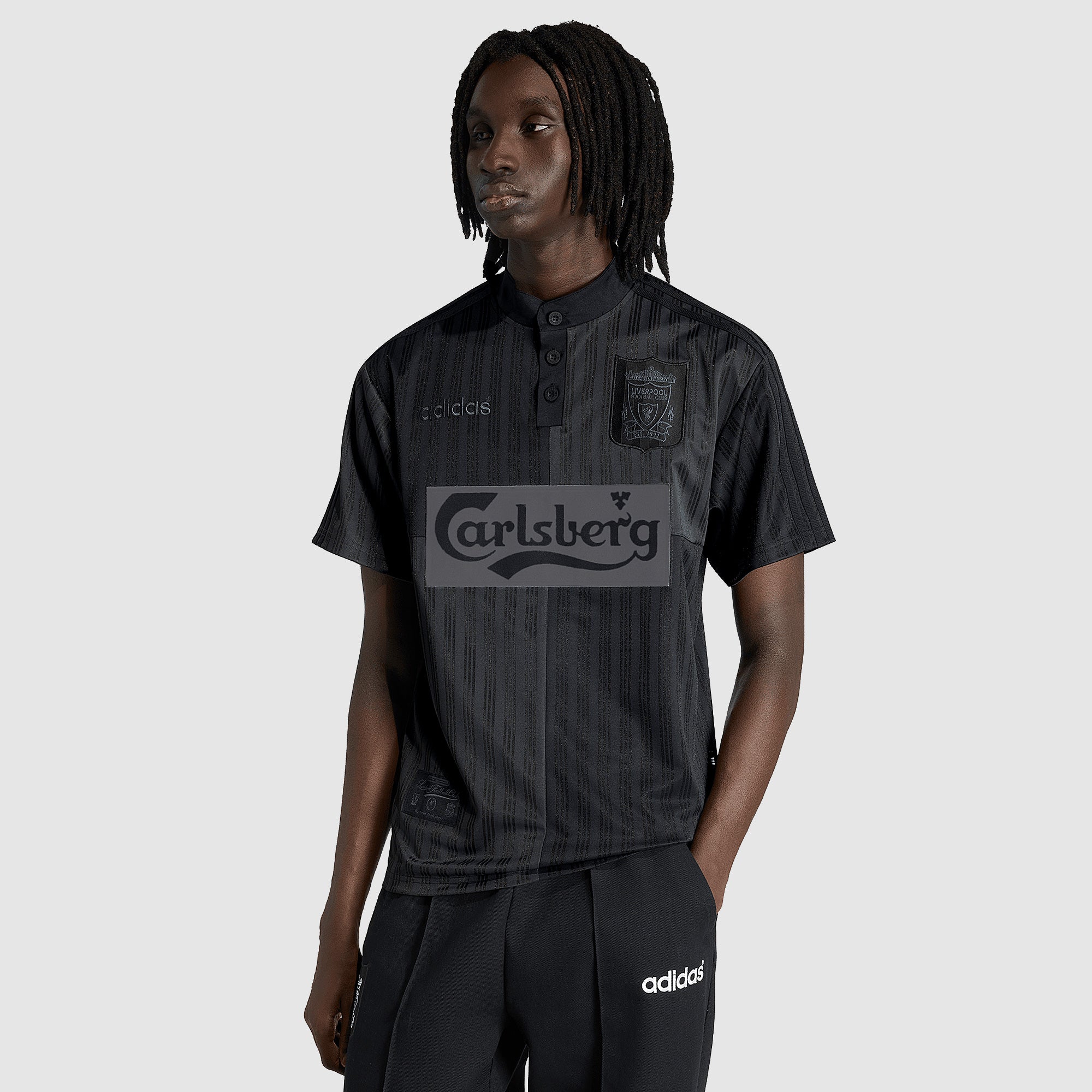 adidas Originals Liverpool 1995 Shirt - Black/Carbon - Mens Replica