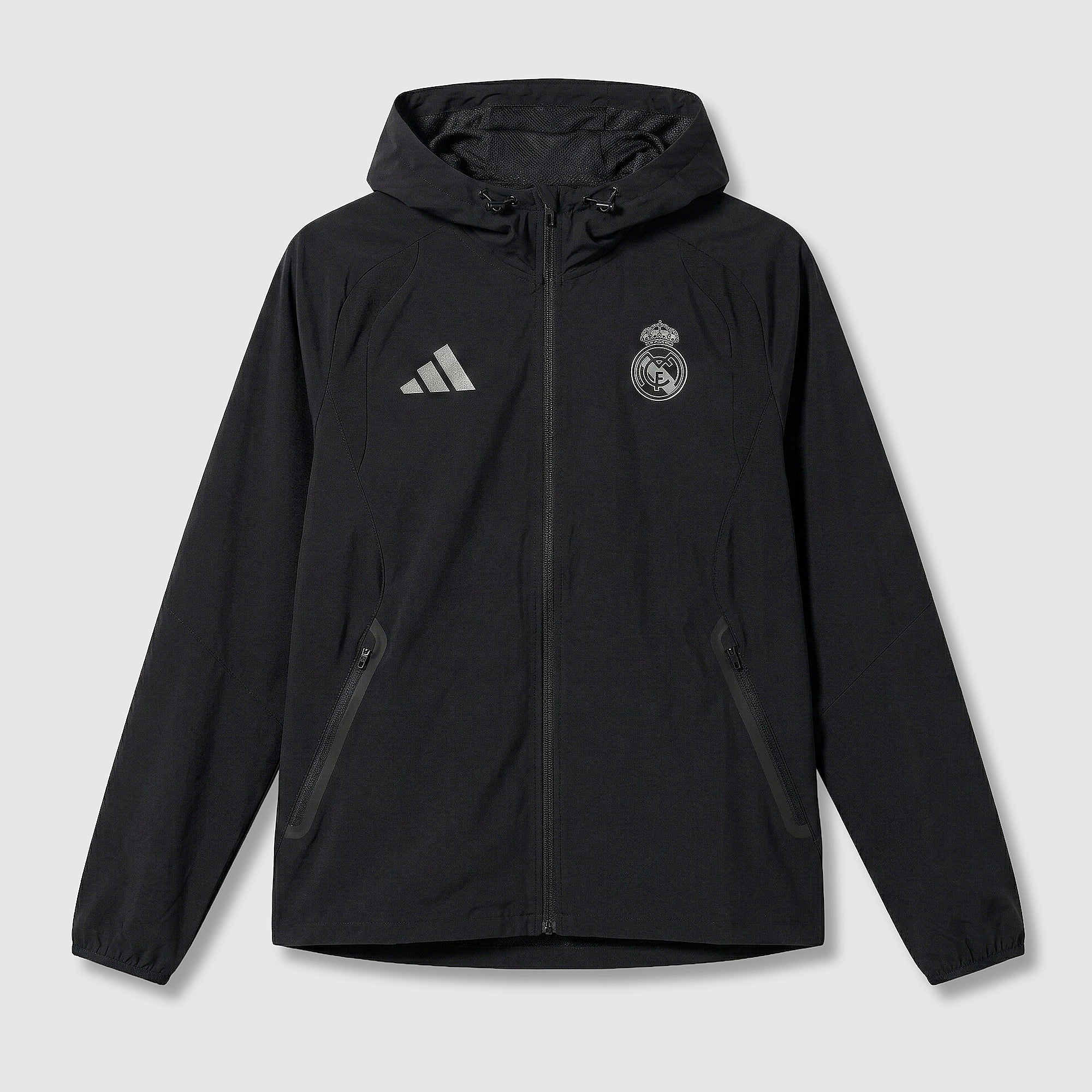 adidas Real Madrid 25/26 Tiro Travel Windbreaker - Black - Mens