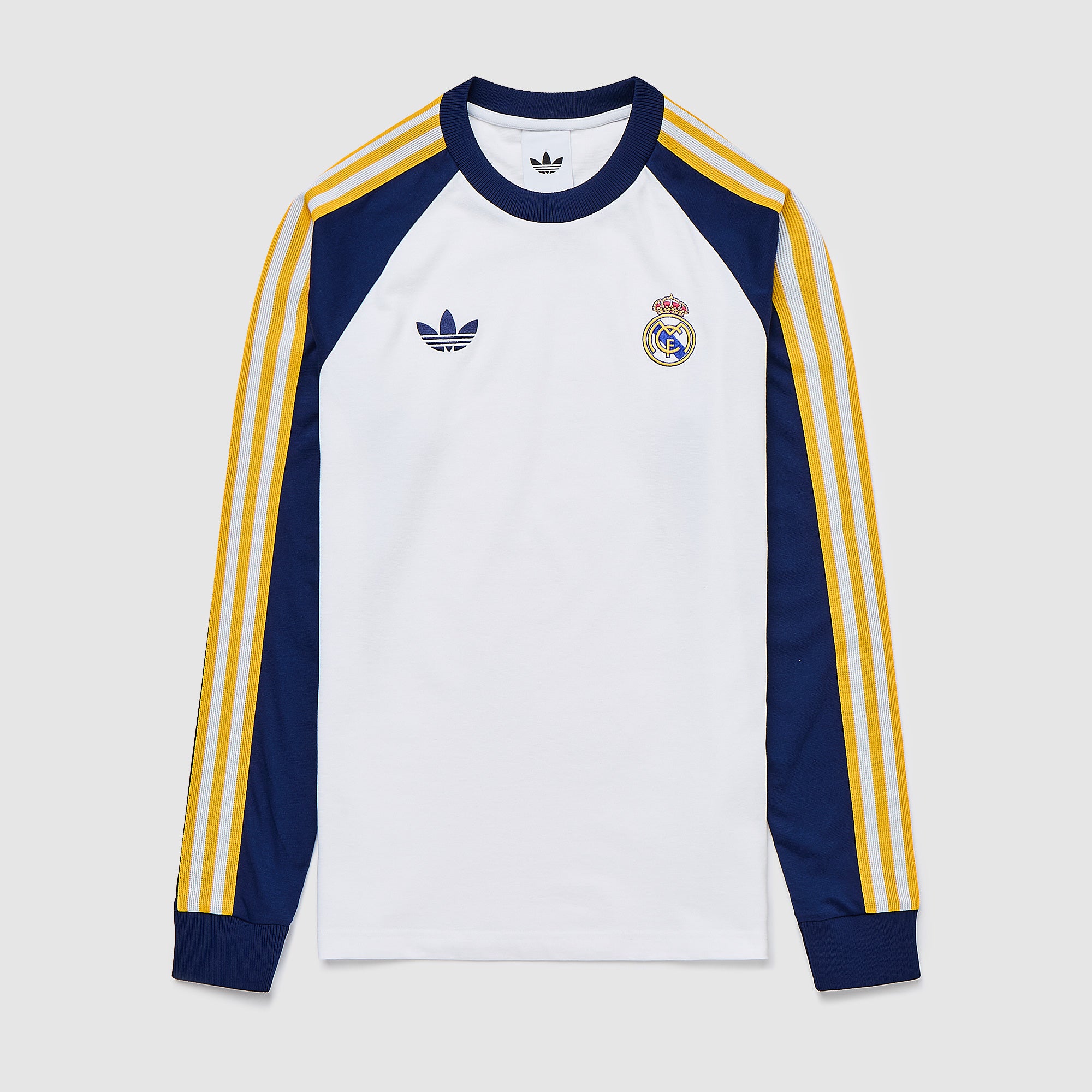 adidas Real Madrid 2019/20 Icons Tee Long Sleeve - White/Black
